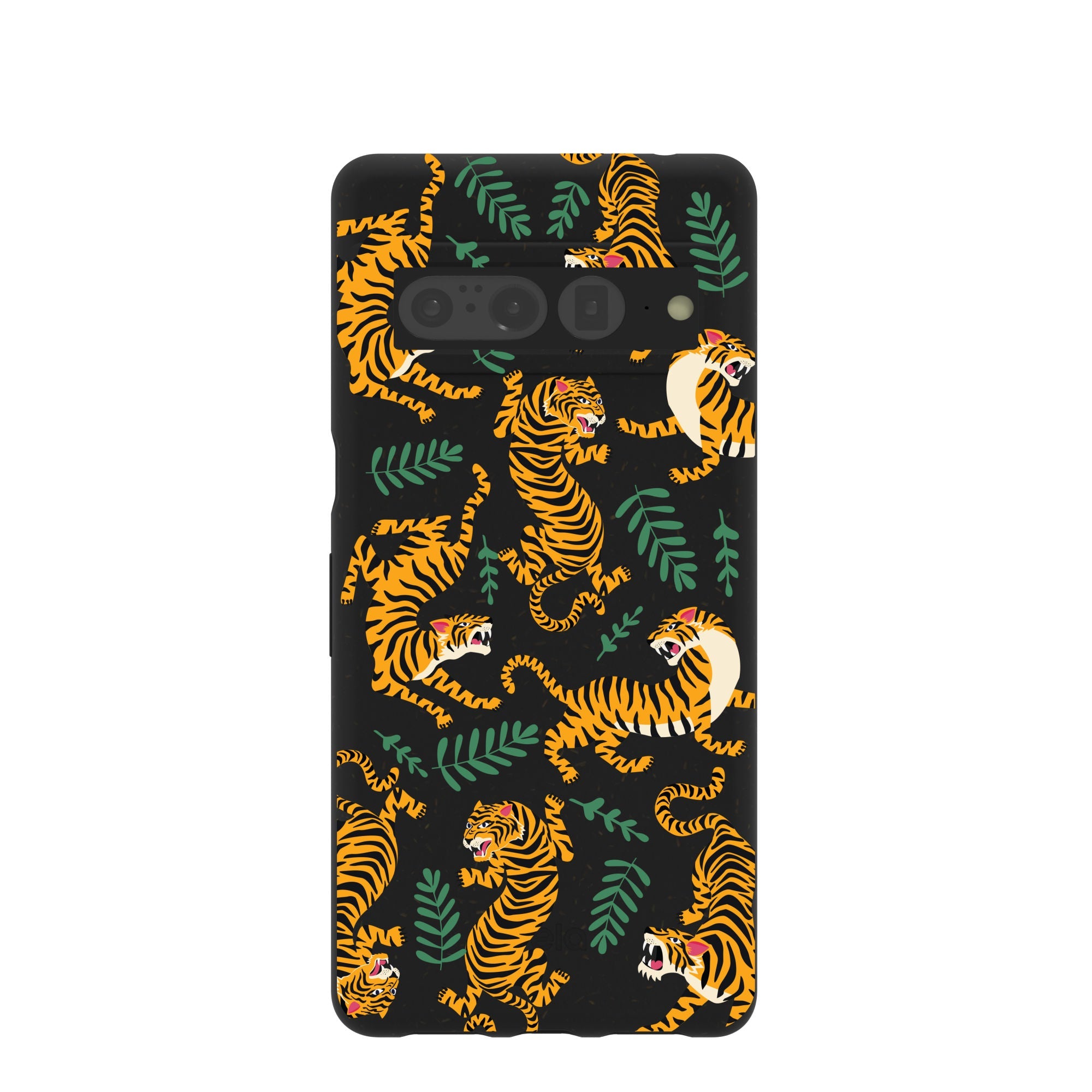 Black Playful Tigers Google Pixel 7 Pro Case Refurbished - Pela Case refurbished available on Cerqular
