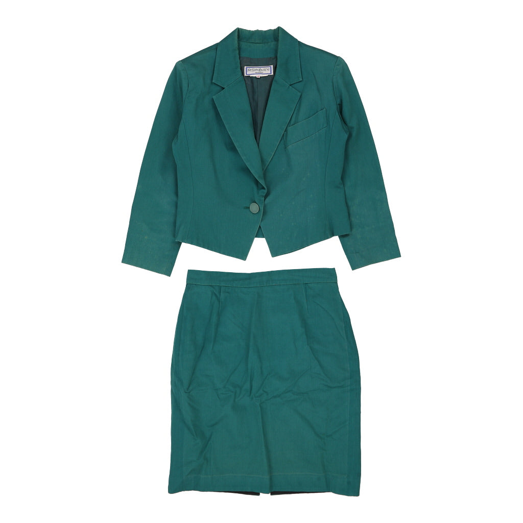Yves Saint Laurent Full Suit - Small Green Wool | Size: small Refurbished - N/A (Preloved Designer is not a specific brand, it refurbished available on Cerqular