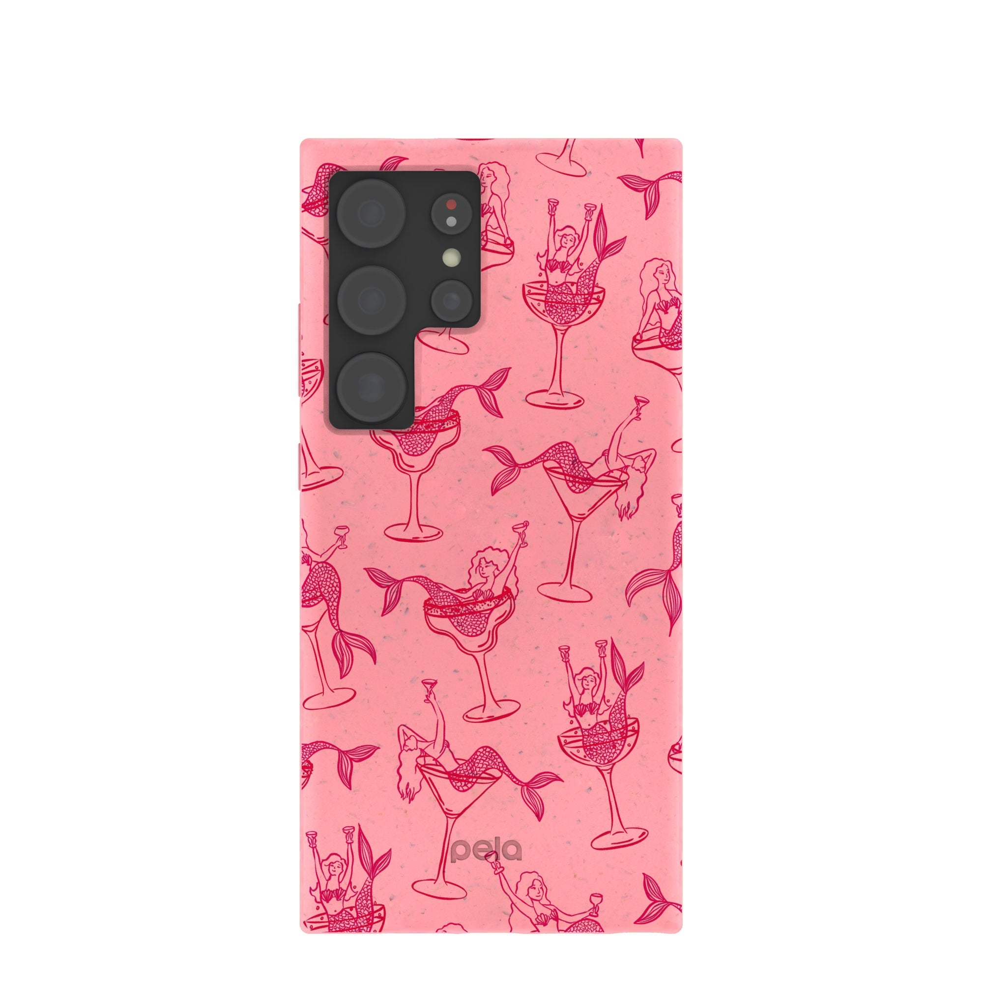 Bubblegum Pink Mermaid Cocktail Samsung Galaxy S24 Ultra Case Refurbished - Pela Case refurbished available on Cerqular