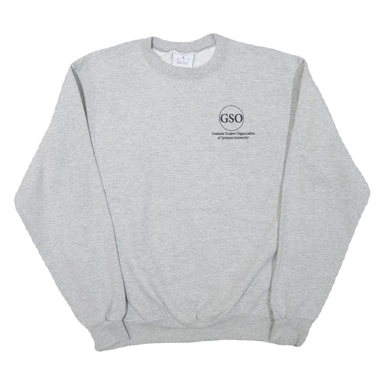 CHAMPION Mens Grey GSO Graduate Student Organization Crew Neck M Cotton Refurbished - N/A refurbished available on Cerqular