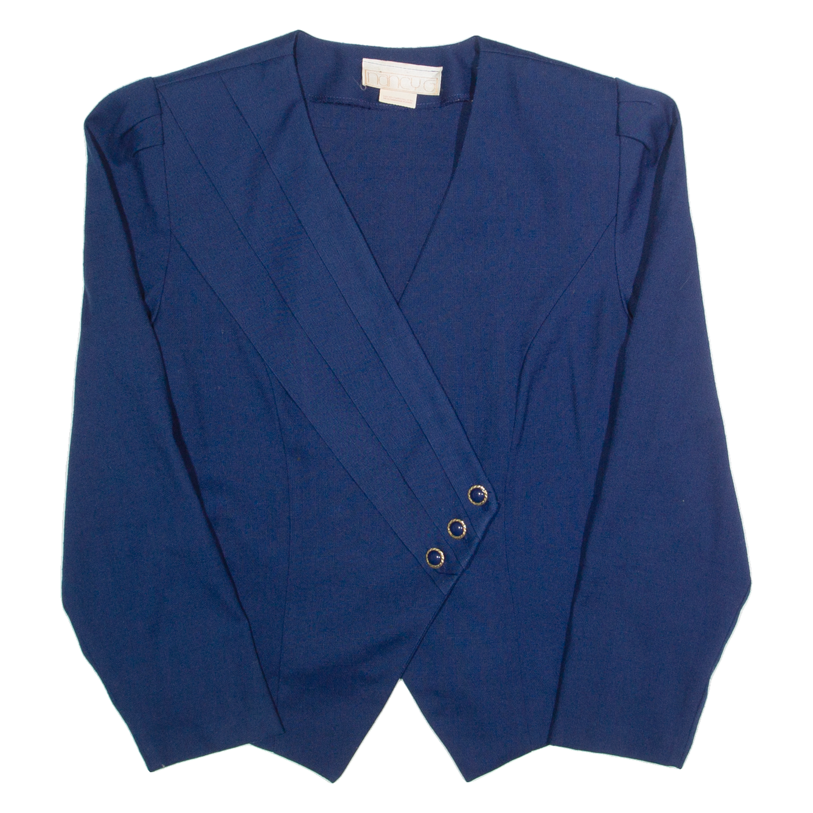 NANCY G Womens Blazer Jacket Blue 90s S Refurbished - N/A refurbished available on Cerqular