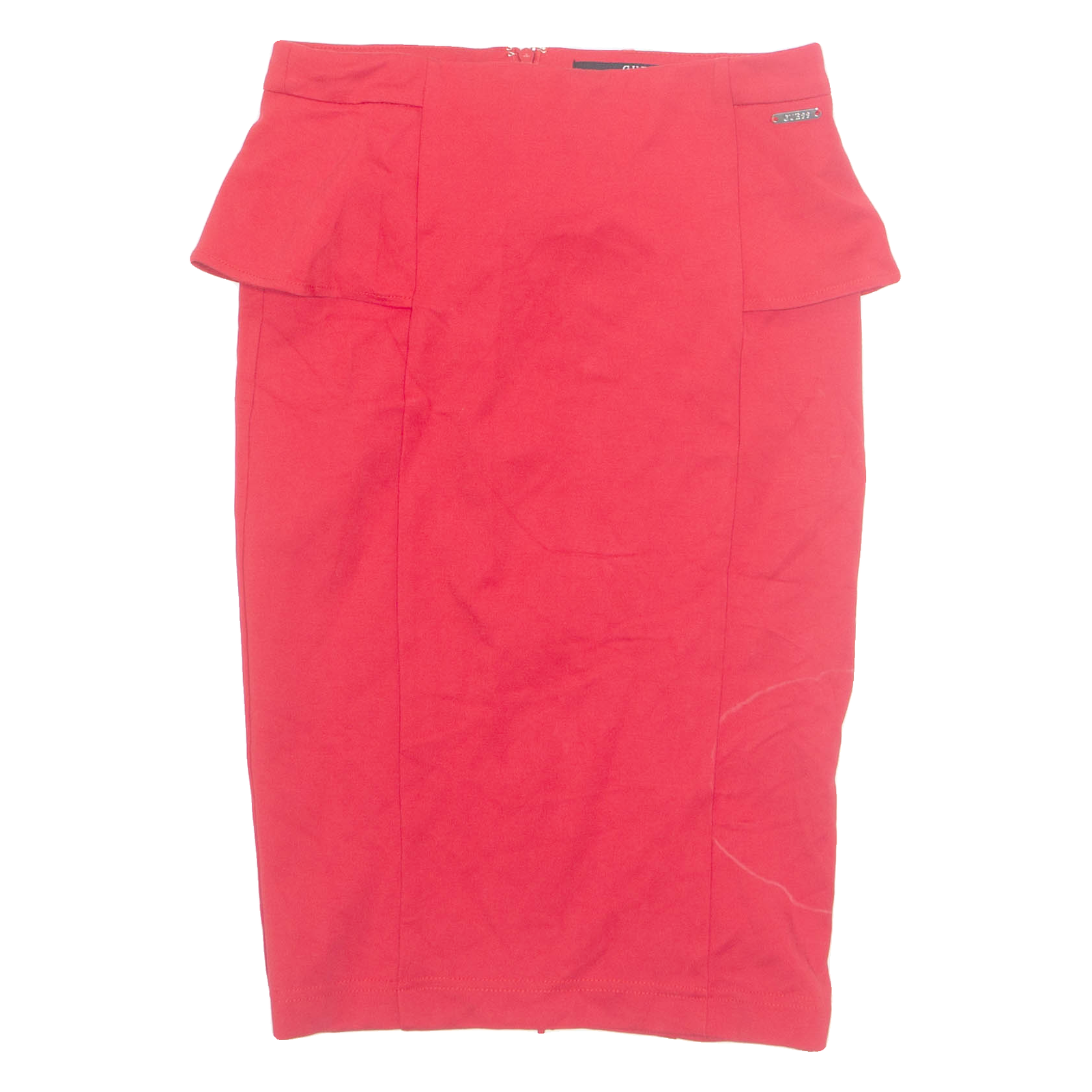 GUESS Womens Pencil Skirt Red Knee Length Viscose XS Refurbished - N/A refurbished available on Cerqular