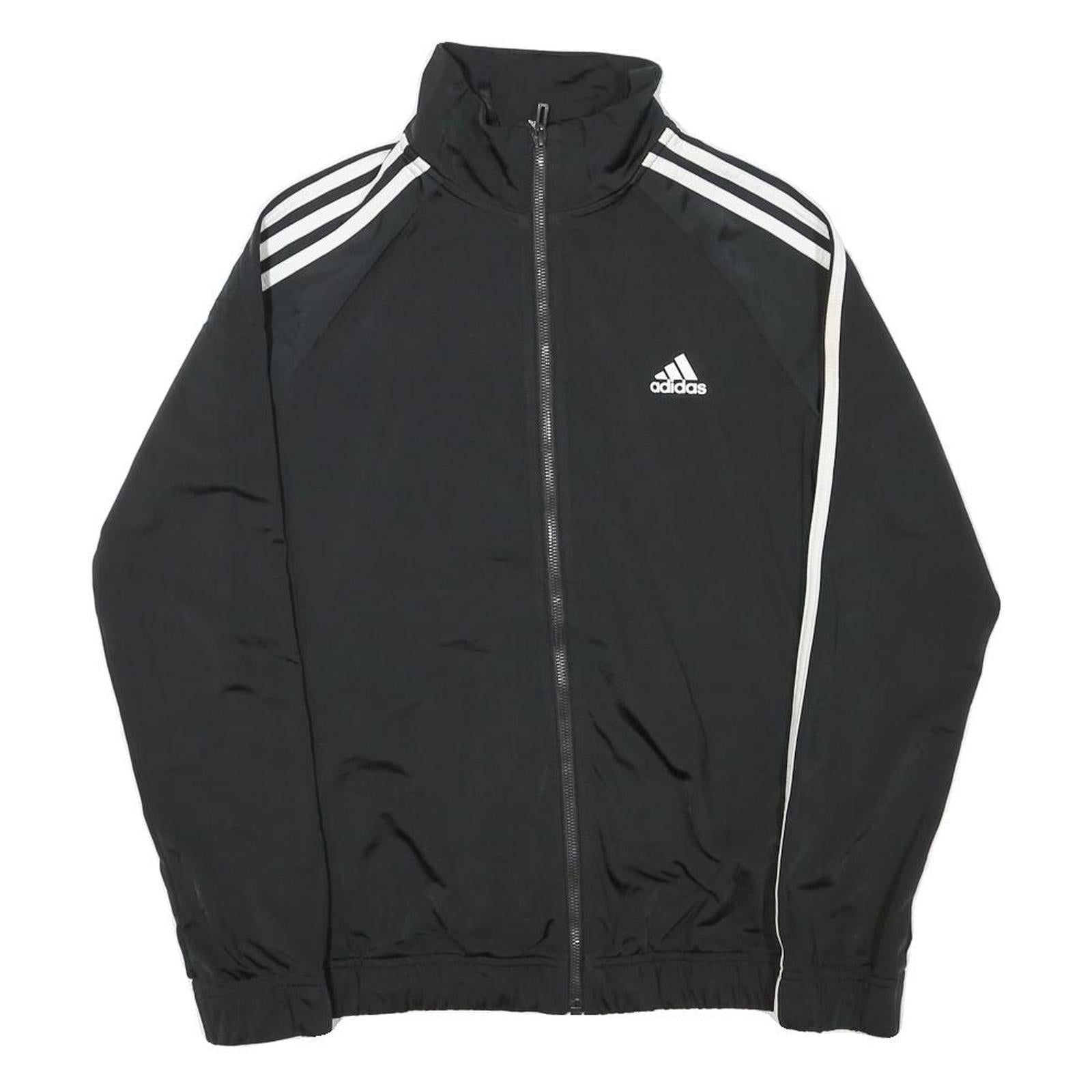 ADIDAS Mens Black & White Track Jacket S Polyester Blend Zip Athletic Sportswear Refurbished - N/A refurbished available on Cerqular