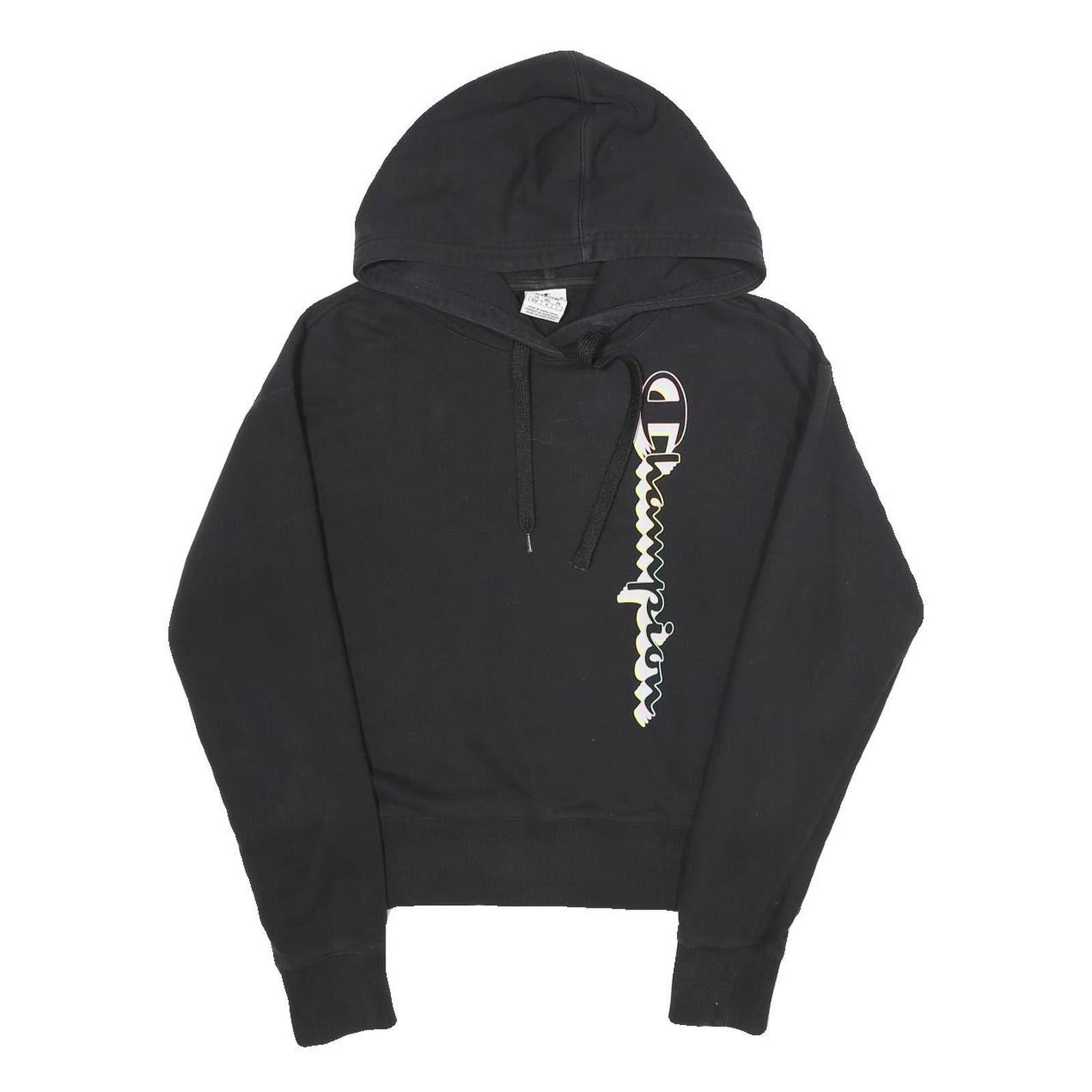 CHAMPION Womens Black Pullover Hoodie M Cotton Blend Casual Streetwear Refurbished - N/A refurbished available on Cerqular
