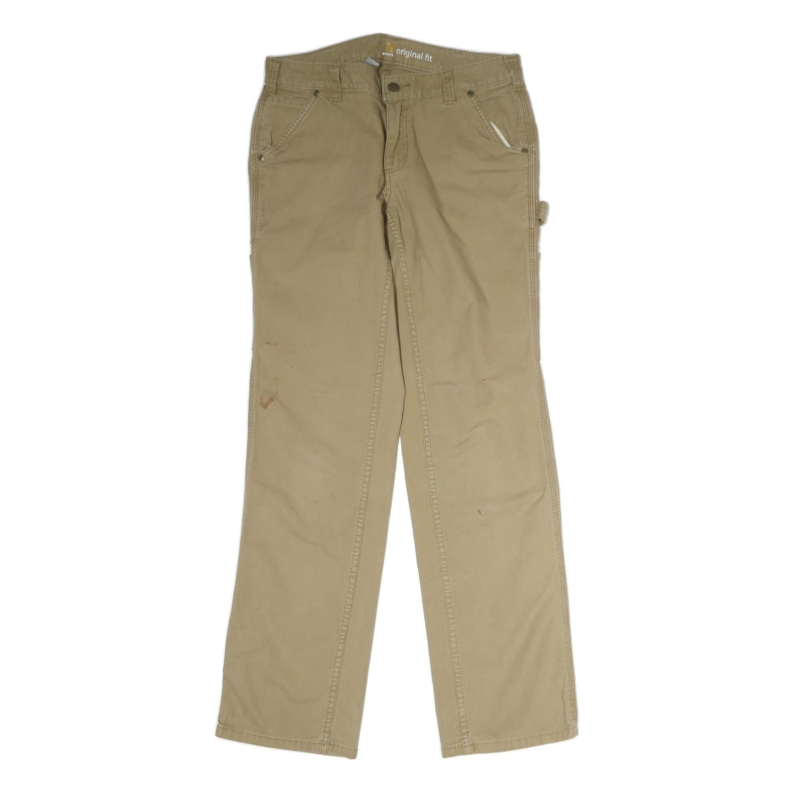CARHARTT Mens Cotton Beige Regular Fit Straight Leg Trousers W30 L32 Workwear Refurbished - N/A refurbished available on Cerqular