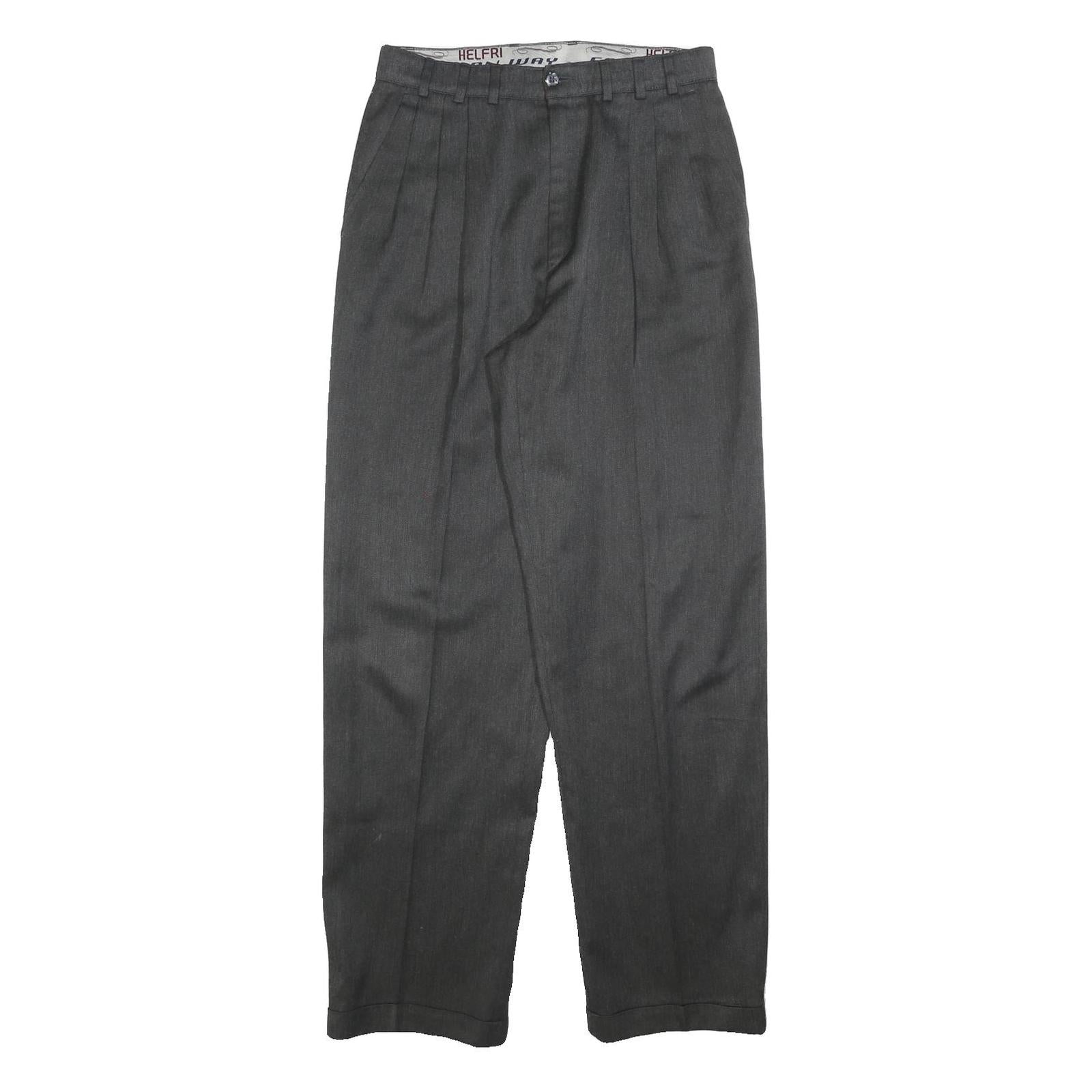 HELFRI Mens Polyester Blend Grey Regular Fit Straight Leg Trousers W30 L32 Refurbished - N/A refurbished available on Cerqular