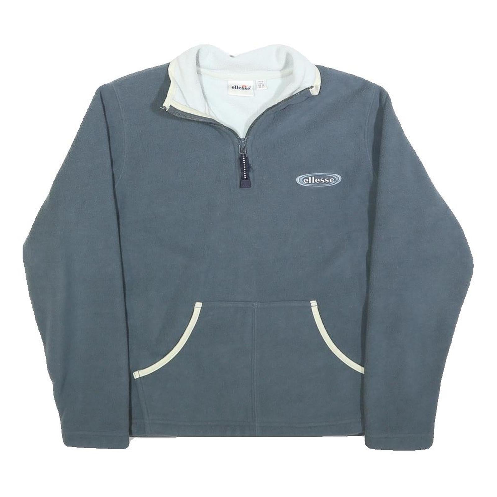 ELLESSE Womens Blue Plain Pullover Polyester Jumper Crew Neck UK 10 Casual Refurbished - N/A refurbished available on Cerqular