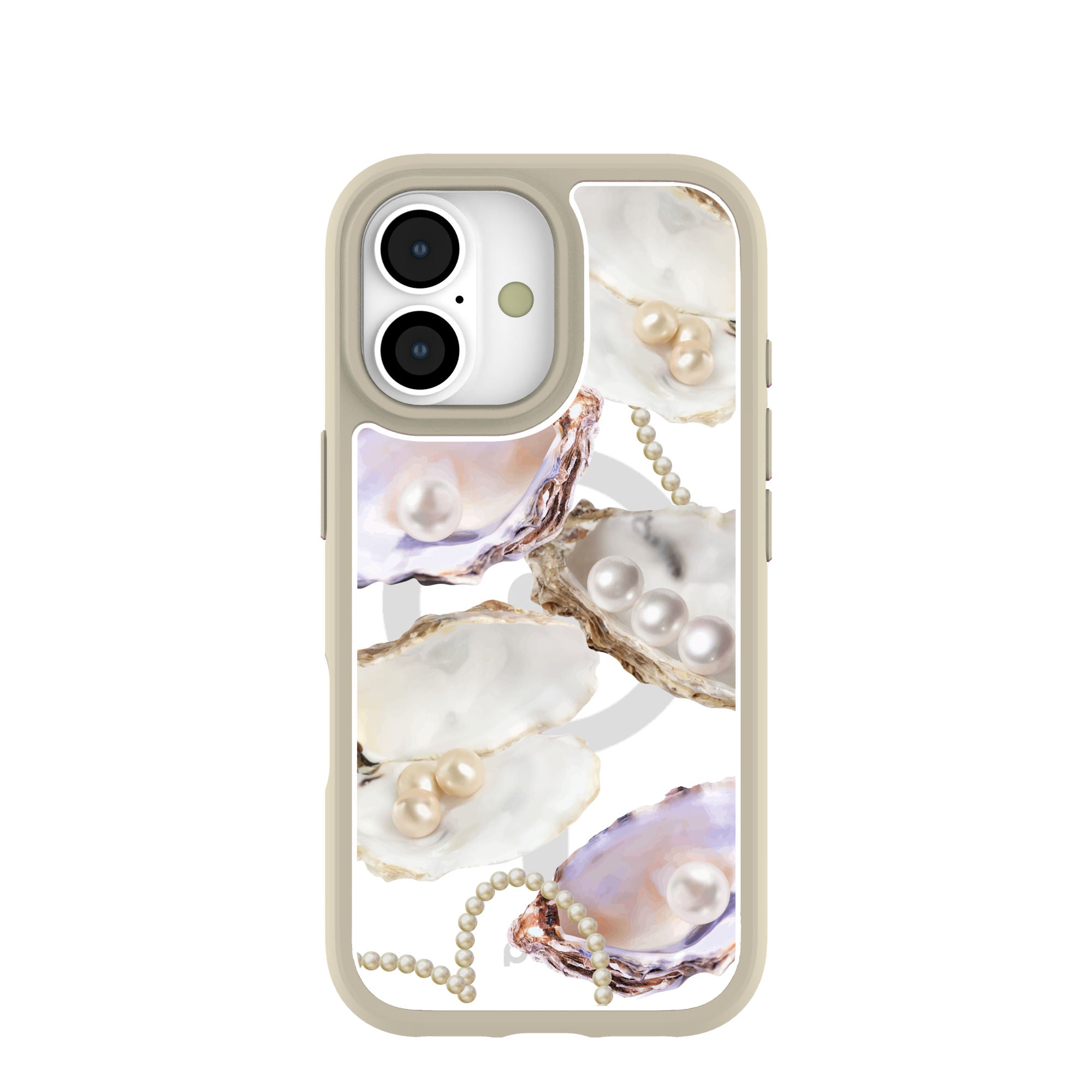Clear Moonlit Oyster iPhone 17 Case With London Fog Ridge (MagSafe included) Refurbished - Pela Case refurbished available on Cerqular