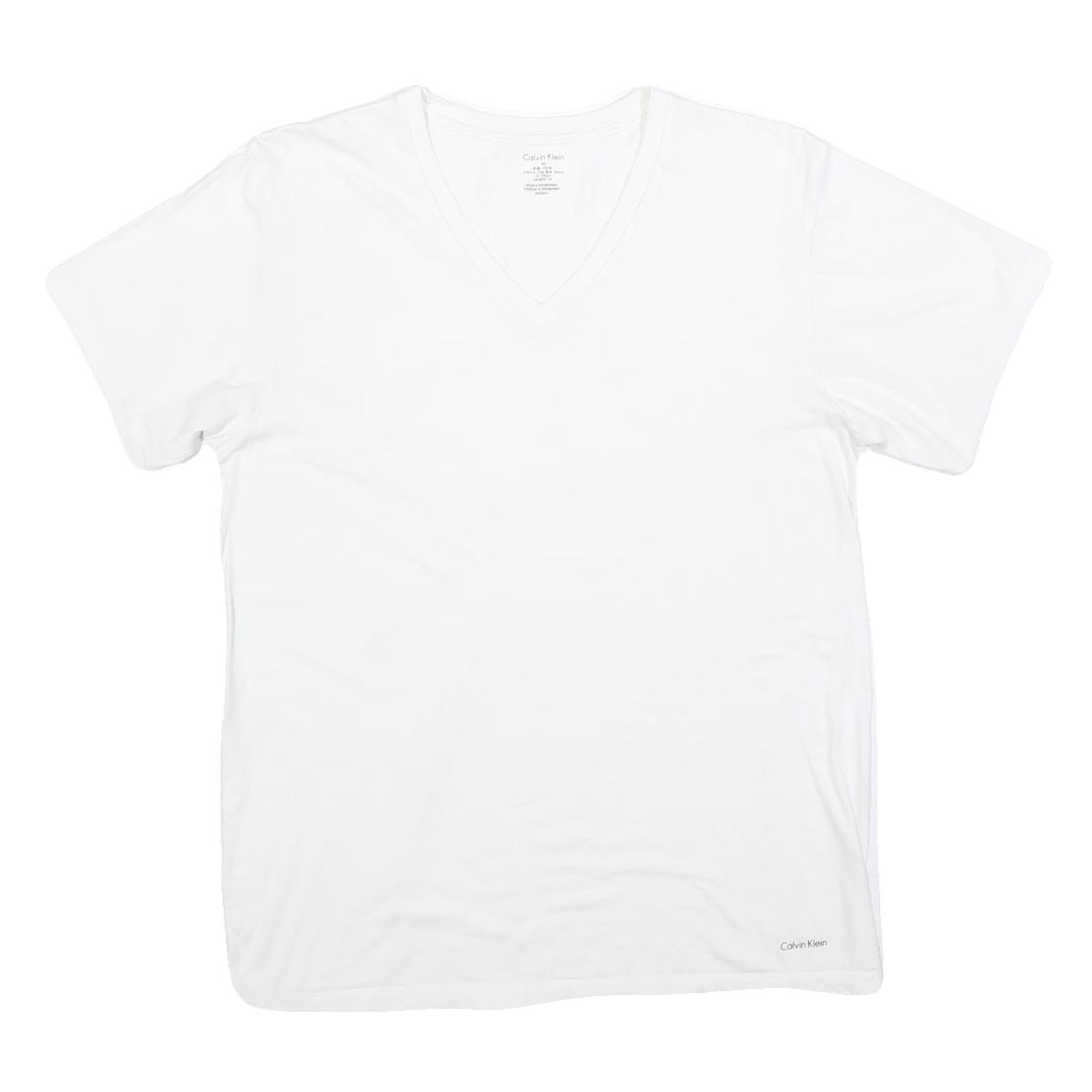 Buy CALVIN KLEIN Mens White Cotton Blend T-Shirt M Short Sleeve V-Neck Plain Casual Refurbished - $18.19 CALVIN KLEIN Mens White Cotton Blend T-Shirt M Short Sleeve V-Neck Plain Casual Refurbished - N/A refurbished available on Cerqular