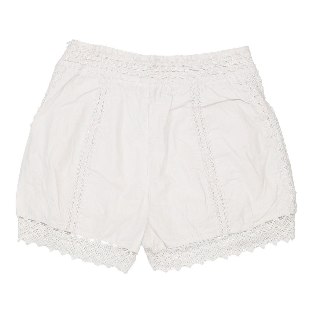 Nice & Chic Shorts - XS White Cotton Refurbished - Thrifted (note: this is a term often used to describe second- refurbished available on Cerqular
