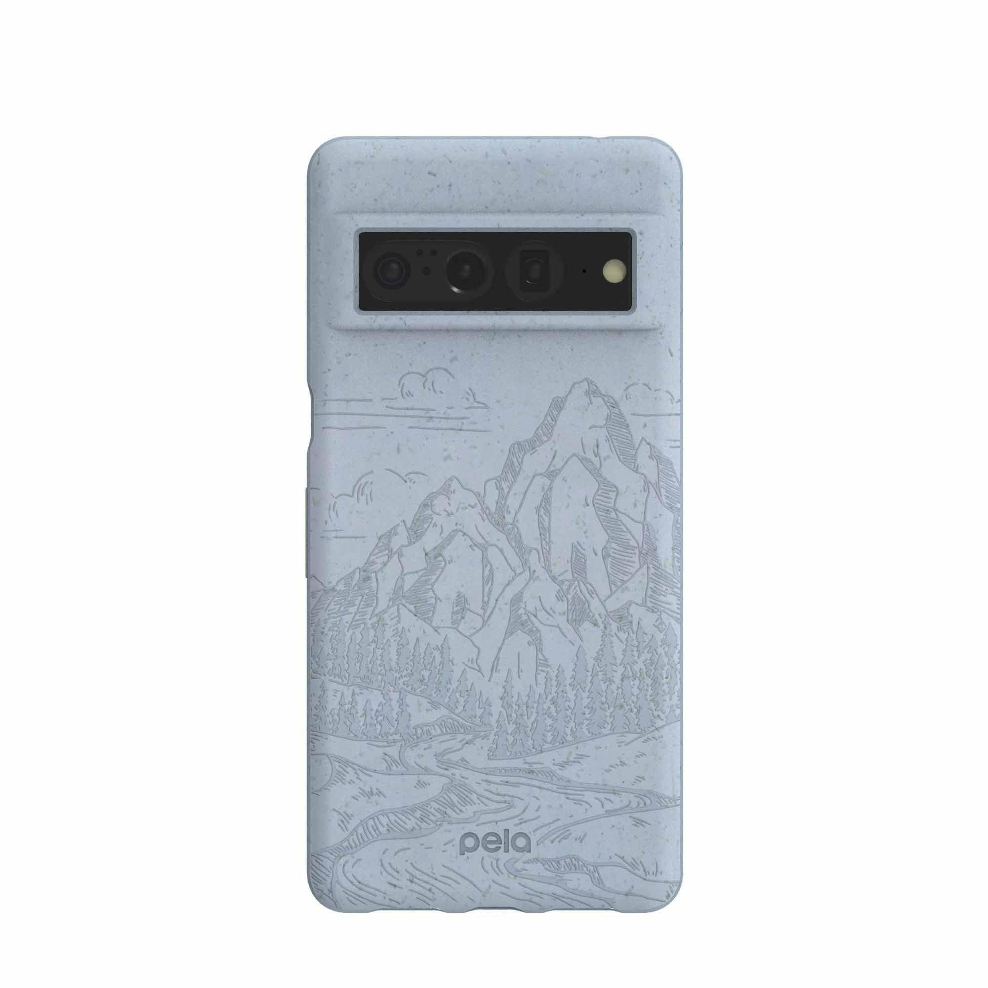 Buy Powder Blue Rockies Google Pixel 7 Pro Case Refurbished - $65.00 Powder Blue Rockies Google Pixel 7 Pro Case Refurbished - Pela Case refurbished available on Cerqular