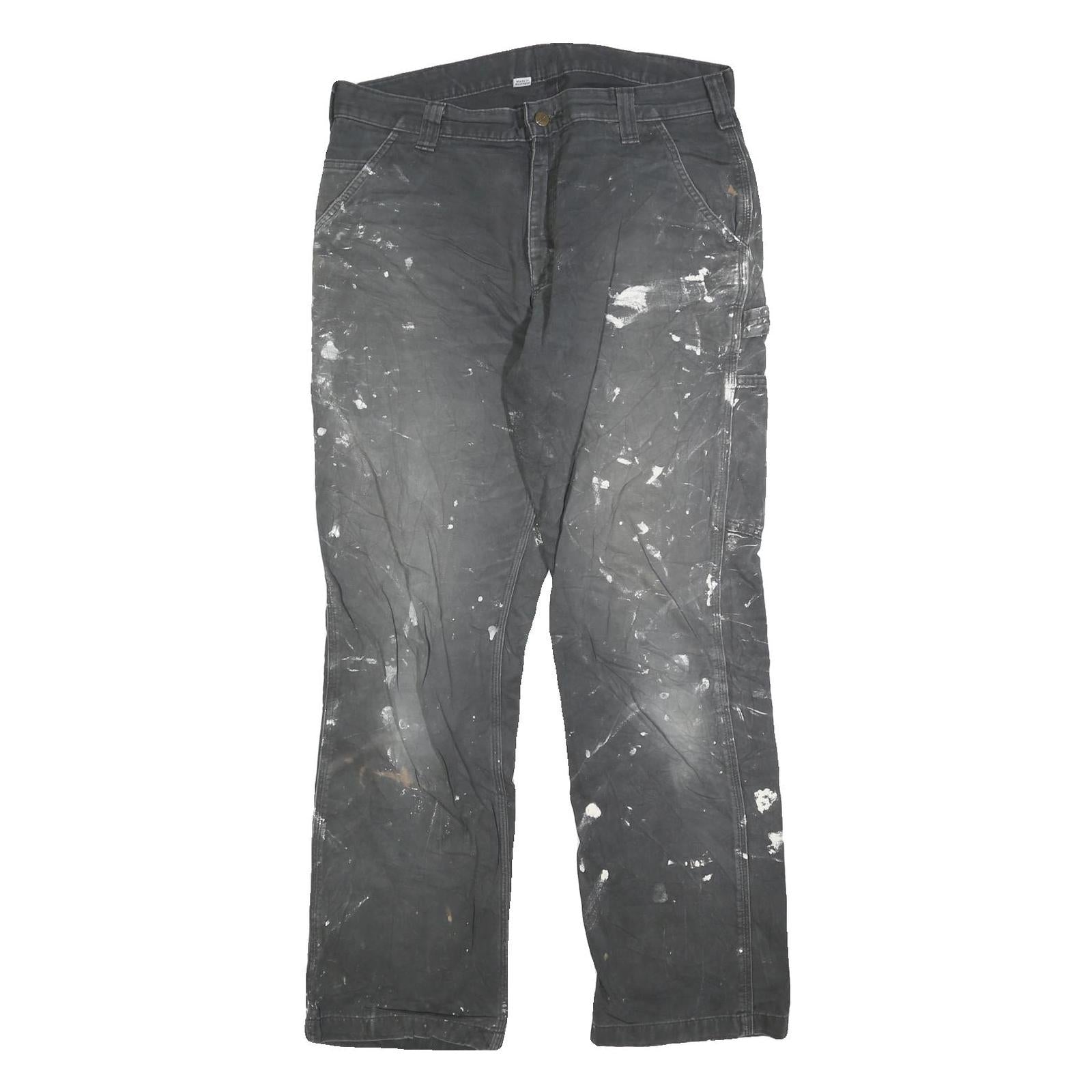 DICKIES Mens Cotton Blend Black Regular Straight Trousers W34 L32 Workwear Refurbished - N/A refurbished available on Cerqular