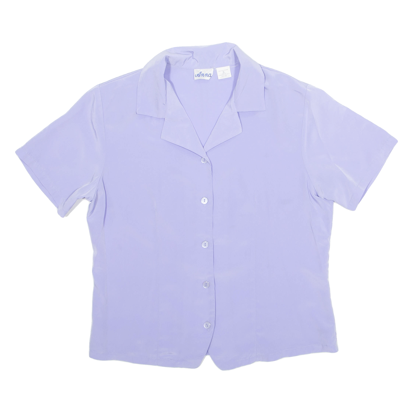 ANNA Womens Shirt Purple Collared S Refurbished - N/A refurbished available on Cerqular