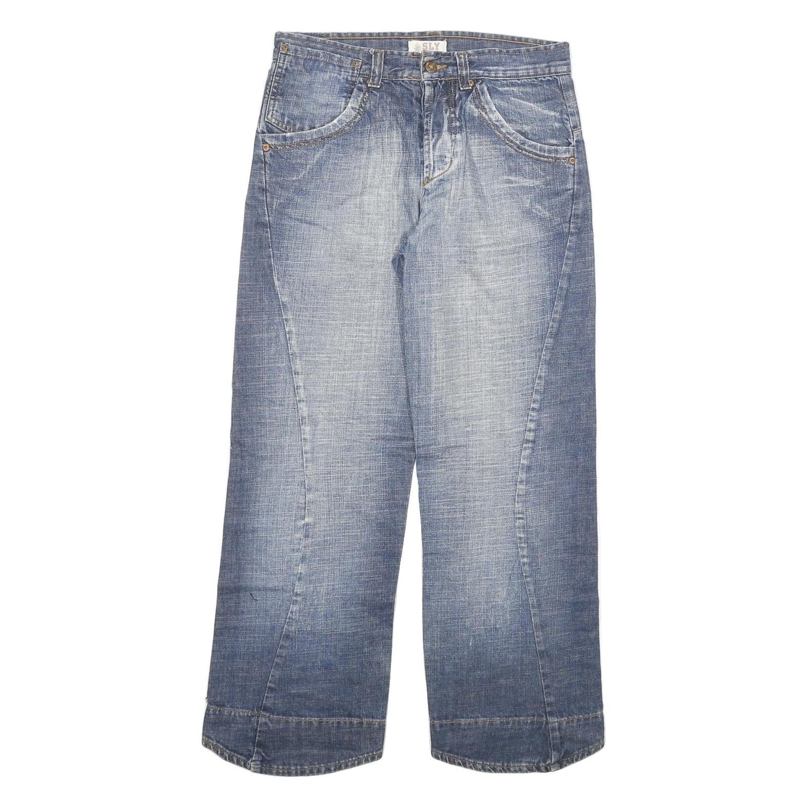 Buy SLY Womens Blue Regular Straight Denim Light W30 L28 Zip Cotton Blend Jeans Refurbished - $20.79 SLY Womens Blue Regular Straight Denim Light W30 L28 Zip Cotton Blend Jeans Refurbished - N/A refurbished available on Cerqular