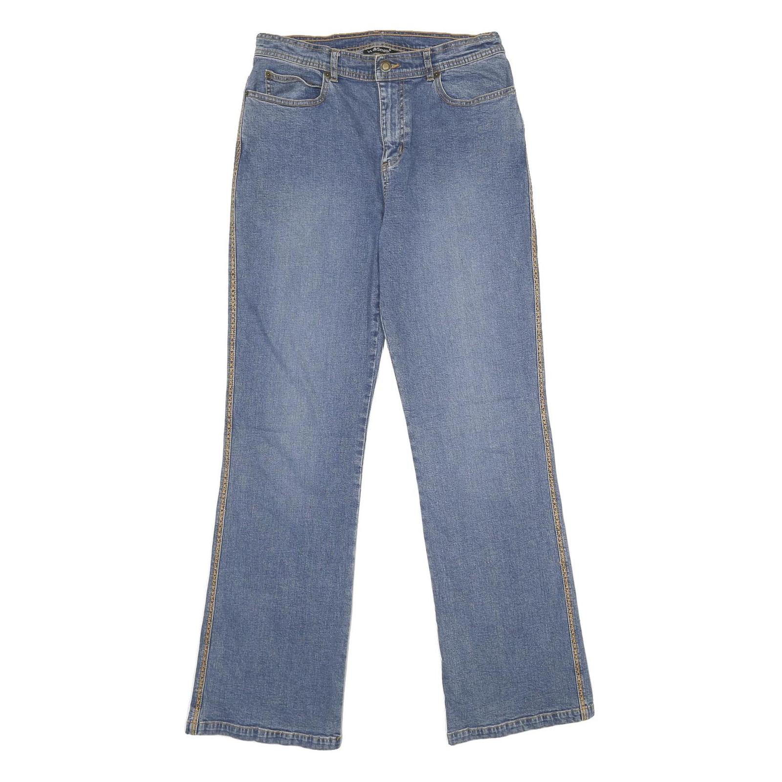 WILLI SMITH Womens Regular Blue Denim Straight Jeans W30 L32 Zip Cotton Blend Refurbished - N/A refurbished available on Cerqular