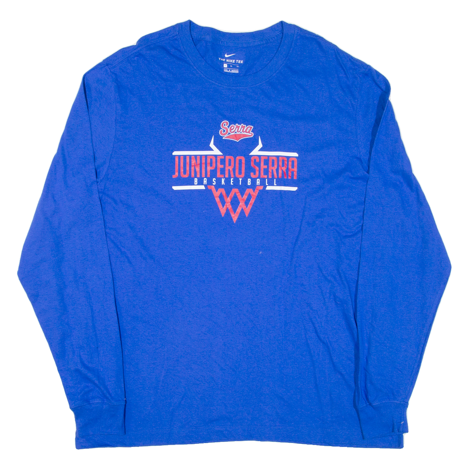 NIKE Basketball Mens T-Shirt Blue Long Sleeve USA XL Refurbished - N/A refurbished available on Cerqular