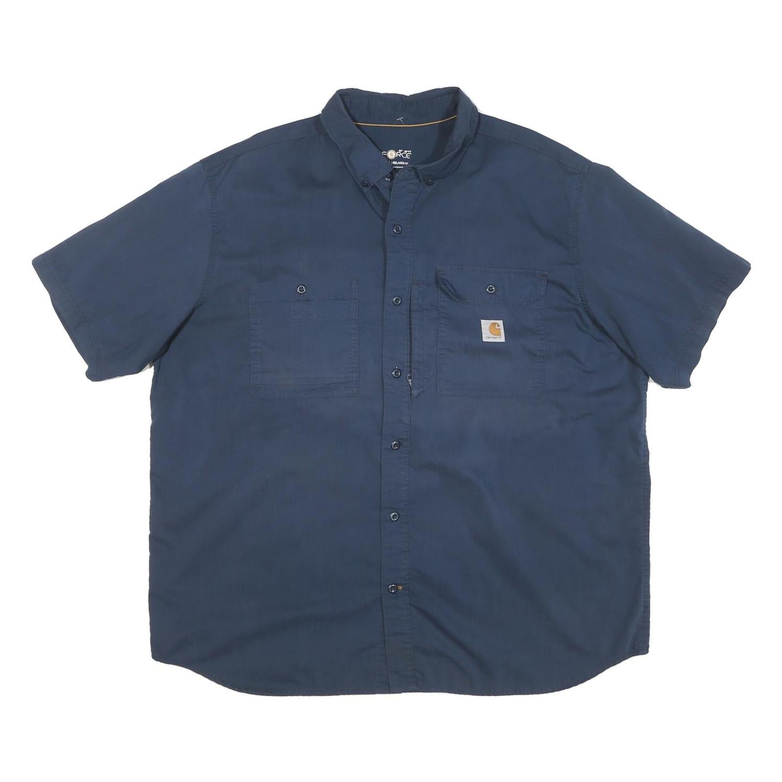 CARHARTT Mens Blue Workwear 2XL Short Sleeve Cotton Blend Shirt Refurbished - N/A refurbished available on Cerqular