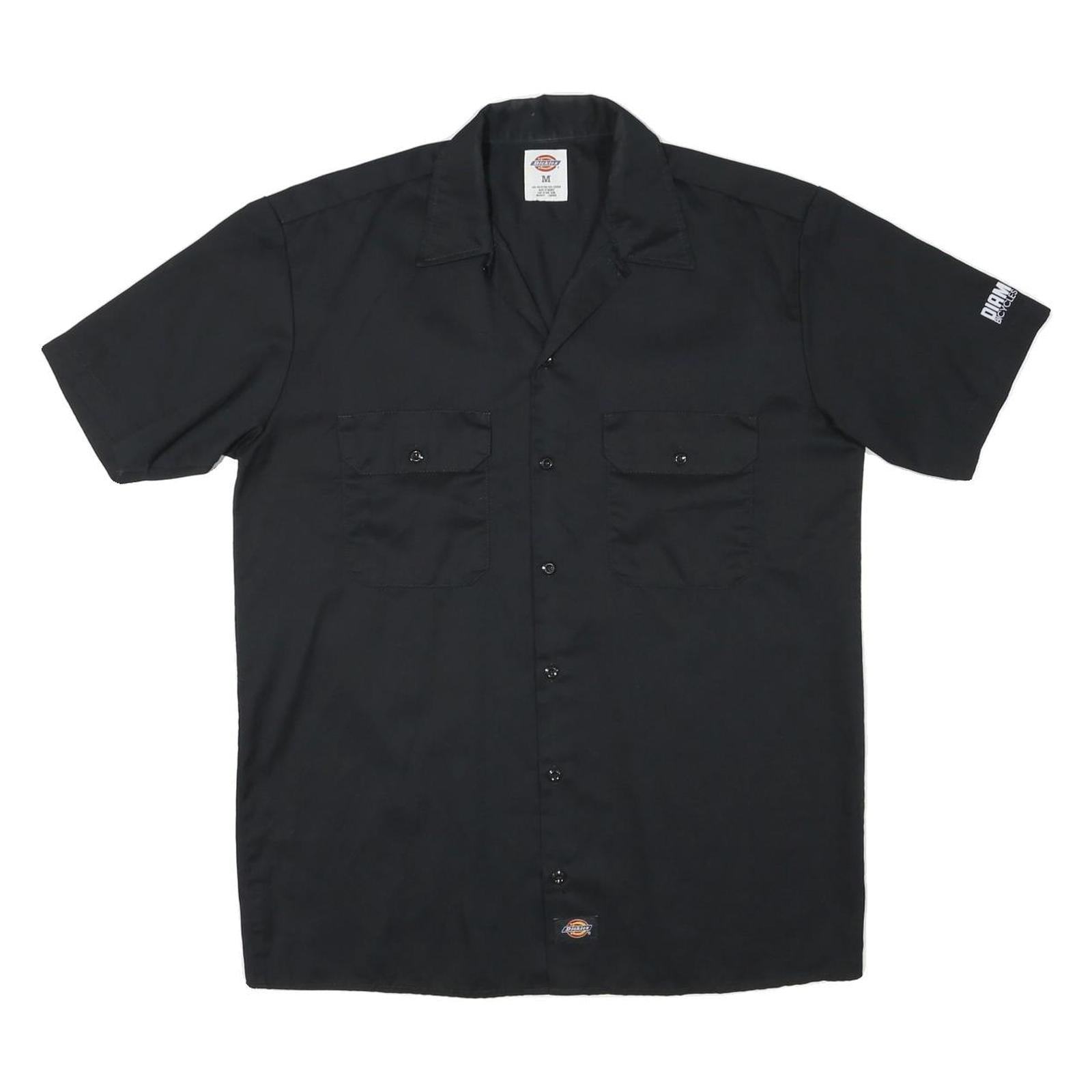 DICKIES Mens Black Work Shirt Cotton Blend M Two Pockets Short Sleeve Refurbished - N/A refurbished available on Cerqular
