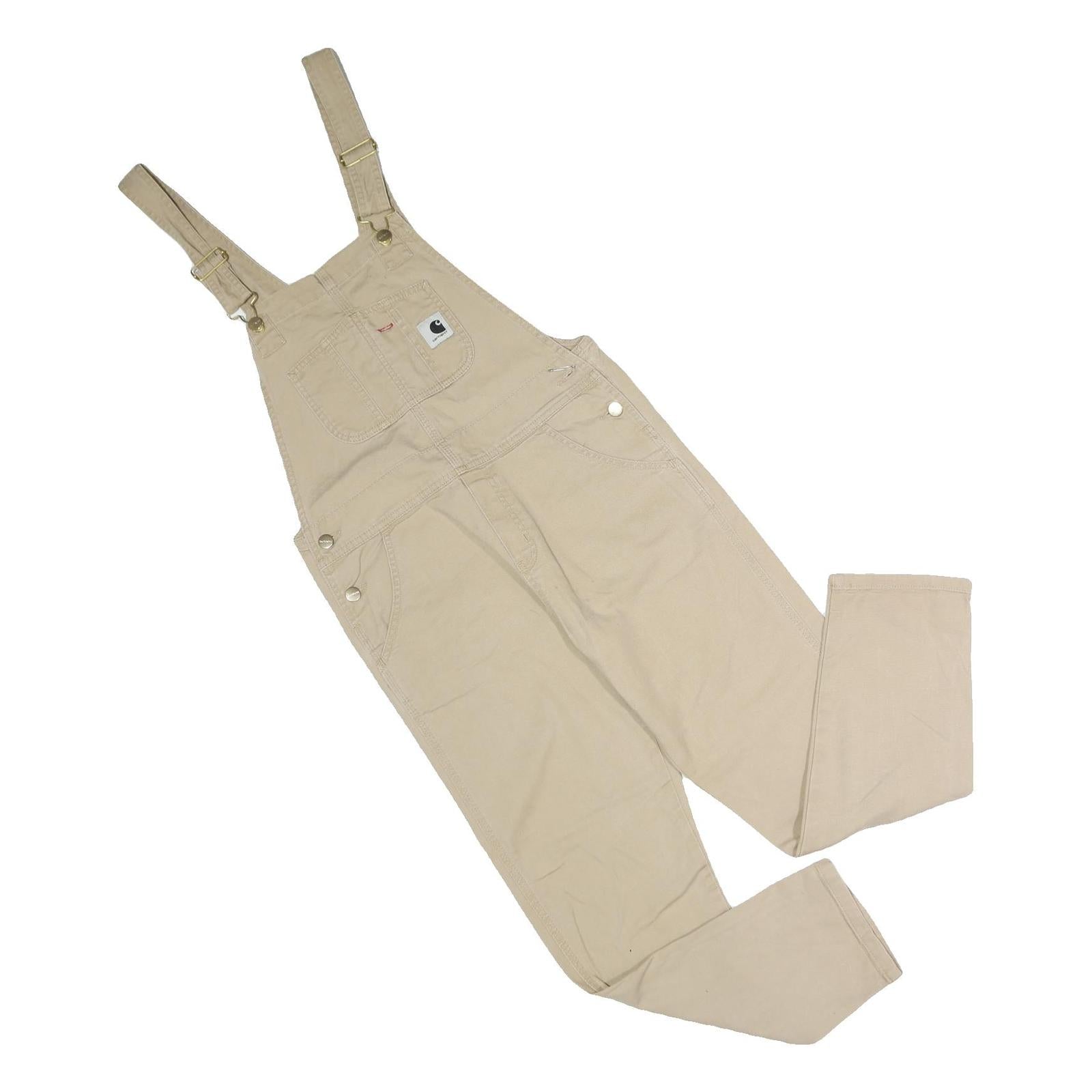 CARHARTT Mens Beige Cotton Blend Dungarees Regular Fit S W32 L27 Workwear Refurbished - N/A refurbished available on Cerqular