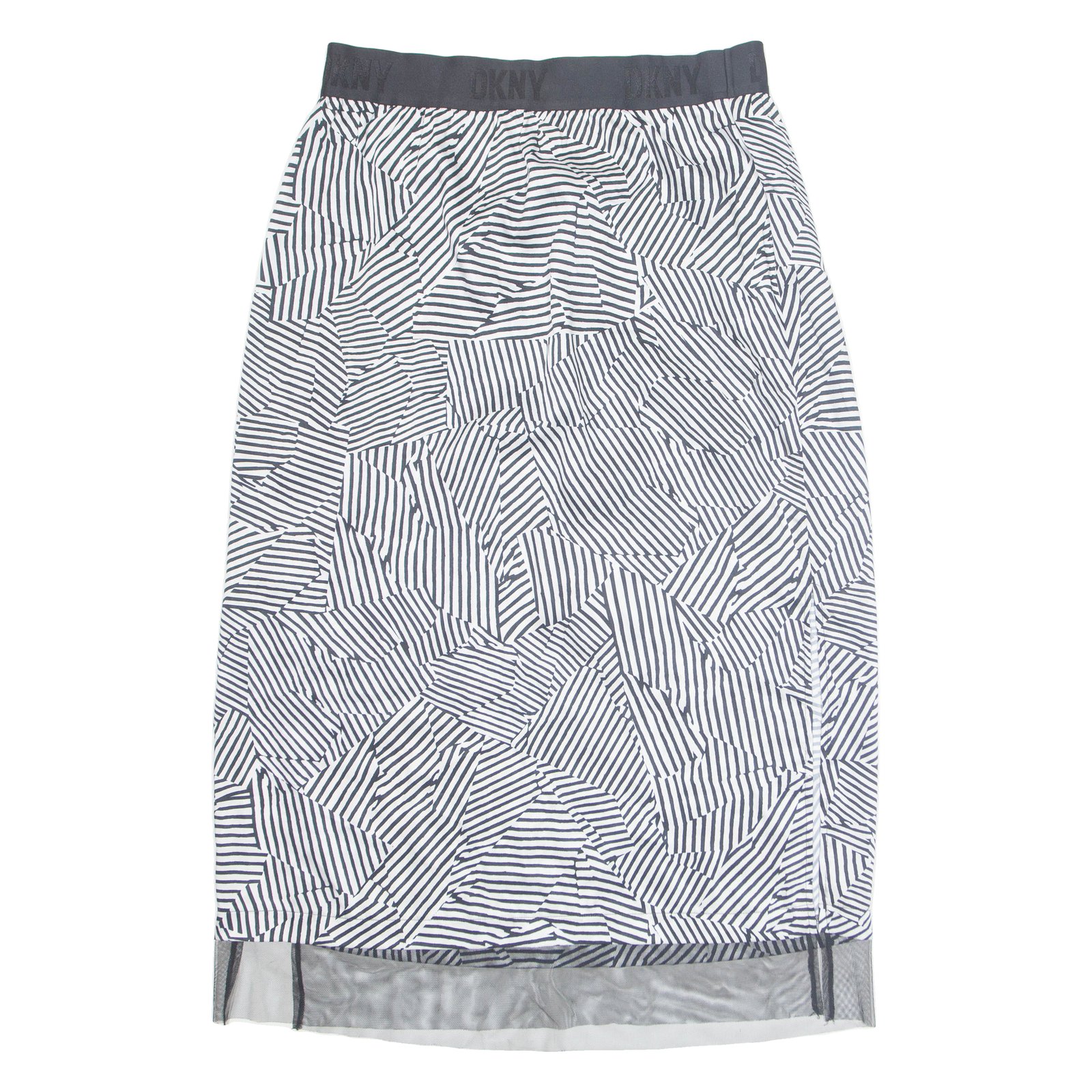 DKNY Womens Straight Skirt Black Midi Crazy Pattern L Refurbished - N/A refurbished available on Cerqular