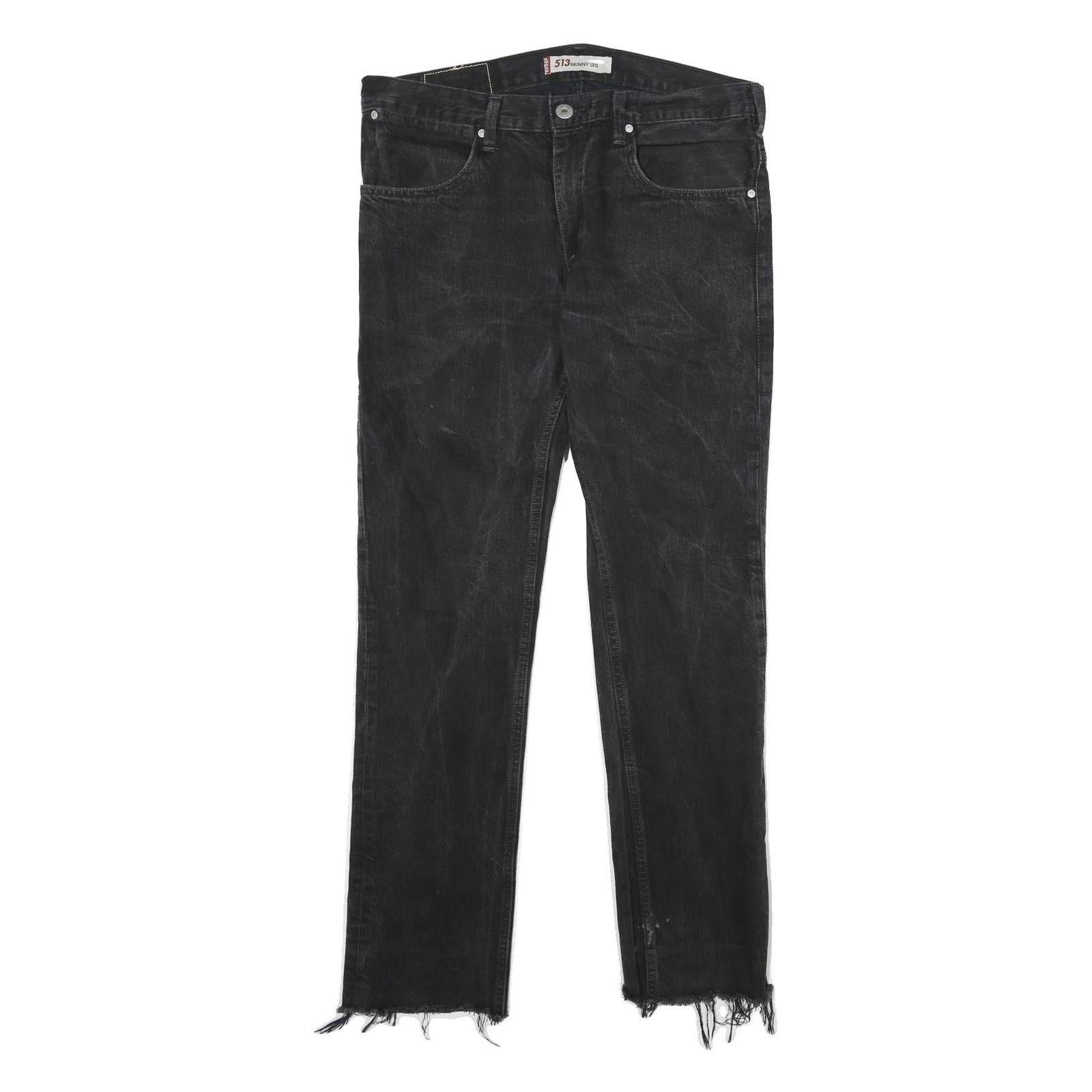 Buy LEVI'S 513 Mens Jeans Black Slim Skinny Denim Raw W34 L31 Distressed Hem Refurbished - $37.69 LEVI'S 513 Mens Jeans Black Slim Skinny Denim Raw W34 L31 Distressed Hem Refurbished - N/A refurbished available on Cerqular