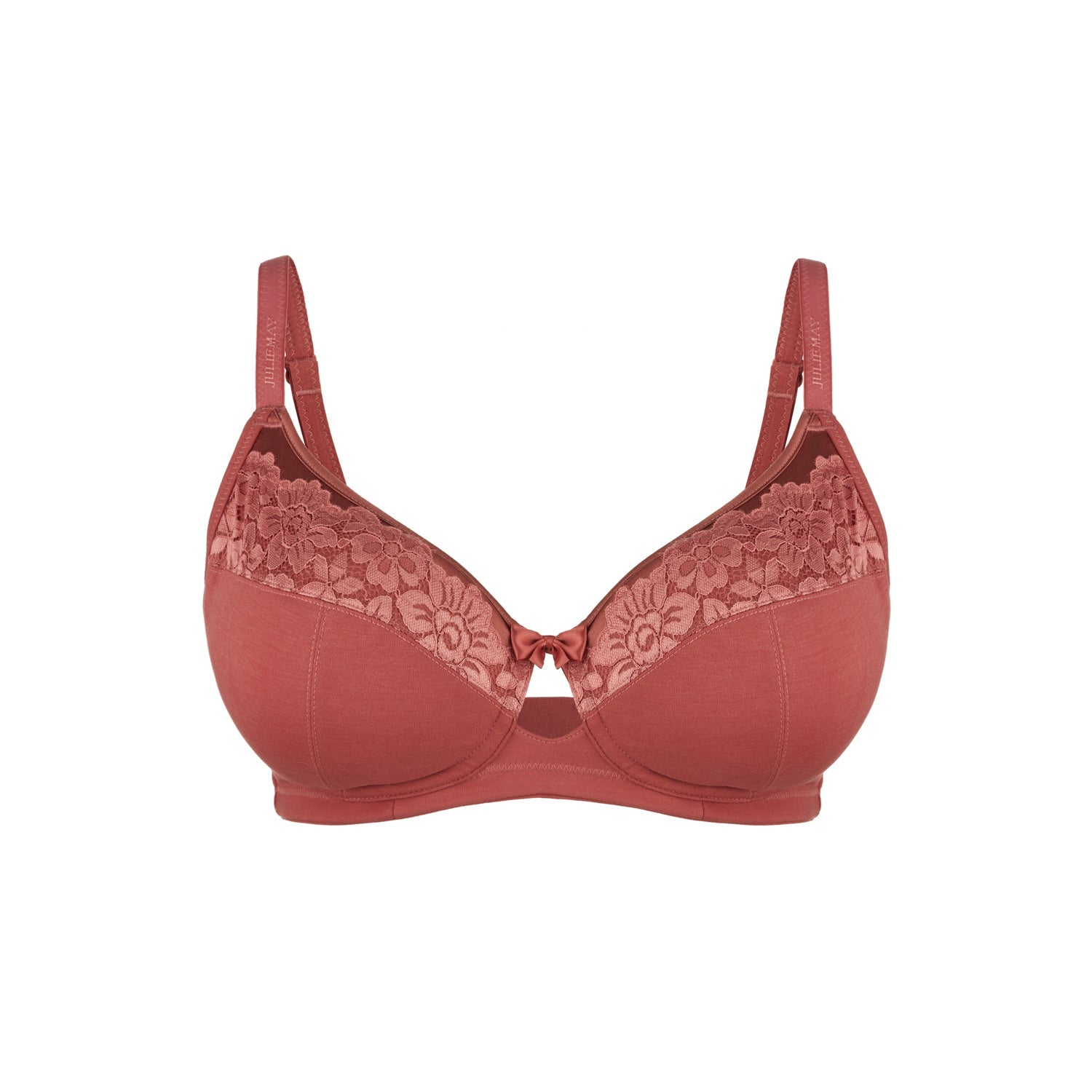 Buy Rosie - Silk & Organic Cotton Lace Full Cup Wireless Bra | Size: 36DD | Color: Red Refurbished - $105.00 Rosie - Silk & Organic Cotton Lace Full Cup Wireless Bra | Size: 36DD | Color: Red Refurbished - Julie May Lingerie refurbished available on Cerqular