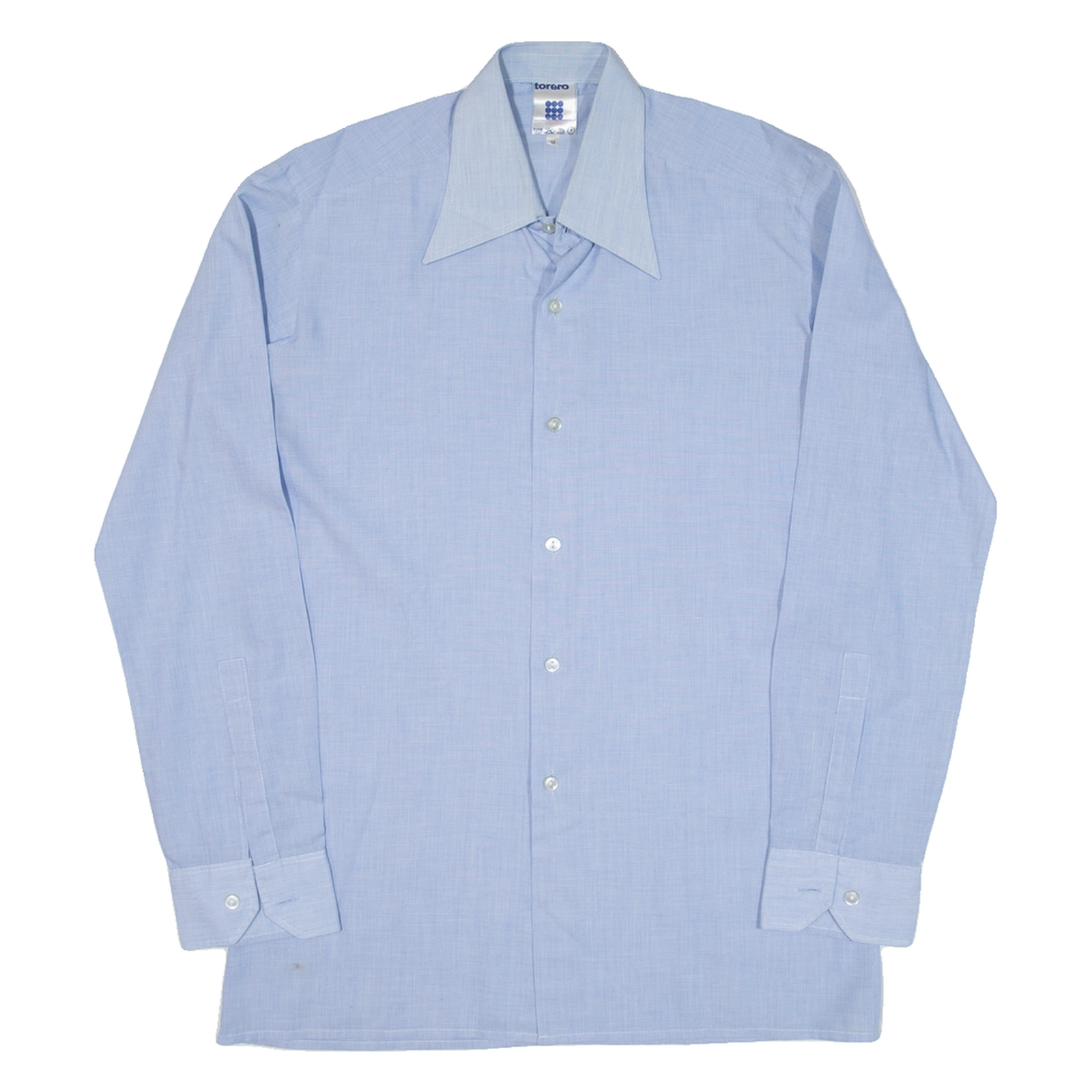 Mens Plain Shirt Blue Long Sleeve M Refurbished - N/A refurbished available on Cerqular