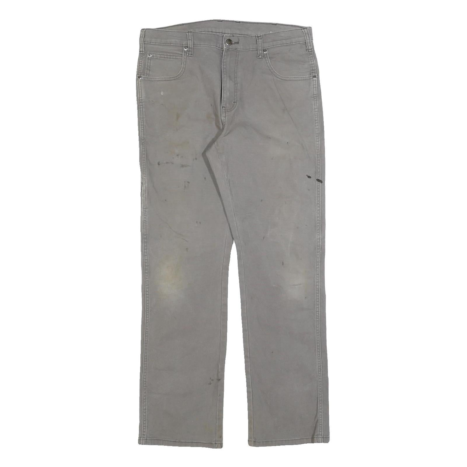 DICKIES Mens Jeans Grey Relaxed Straight Denim Medium W32 L32 Workwear Zip Refurbished - N/A refurbished available on Cerqular