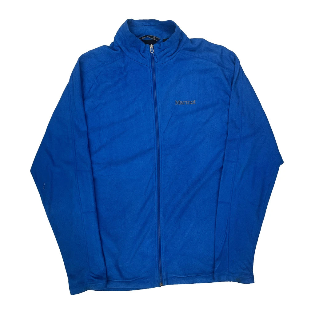 Marmot Fleece Jacket - 2XL Blue Polyester Refurbished - Thrifted (note: this is a term often used to describe second- refurbished available on Cerqular