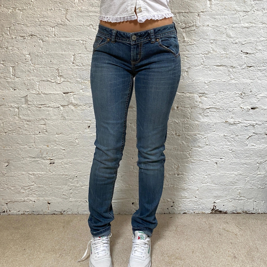 Buy Mek Dnm Embroidered Jeans - 32W UK 10 Blue Cotton Refurbished - $20.09 Mek Dnm Embroidered Jeans - 32W UK 10 Blue Cotton Refurbished - Thrifted (note: this is a term often used to describe second- refurbished available on Cerqular