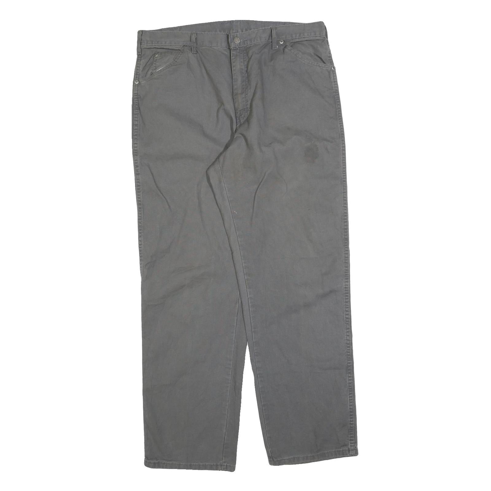 DICKIES Mens Cotton Blend Grey Relaxed Straight Trousers W38 L32 Workwear Refurbished - N/A refurbished available on Cerqular
