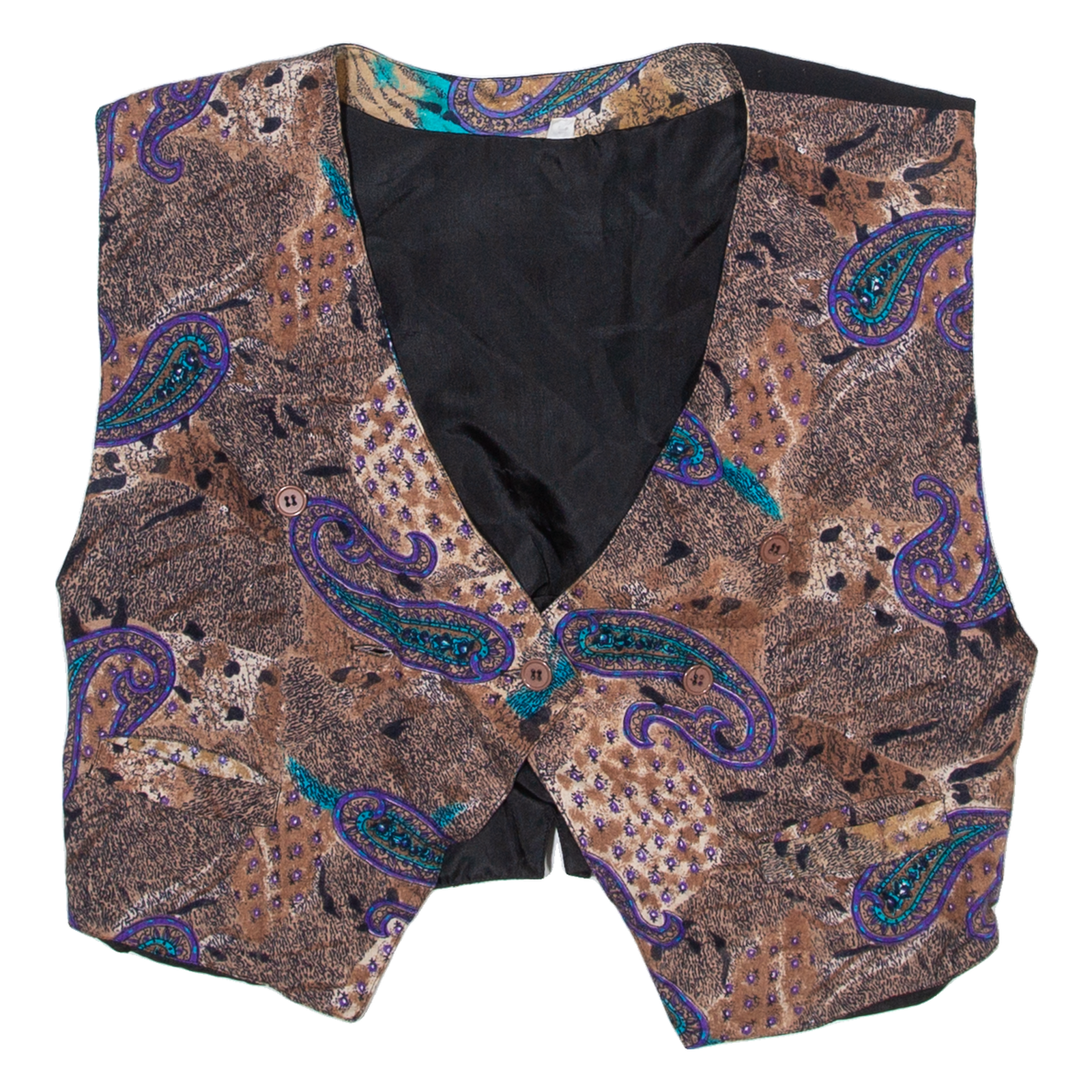Womens Waistcoat Brown Paisley M Refurbished - N/A refurbished available on Cerqular