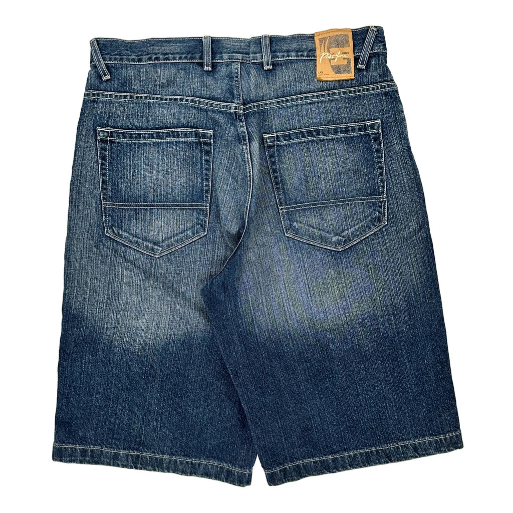 Phat Farm Denim Shorts - 36W 14L Blue Cotton Refurbished - Thrifted (note: this is a term often used to describe second- refurbished available on Cerqular