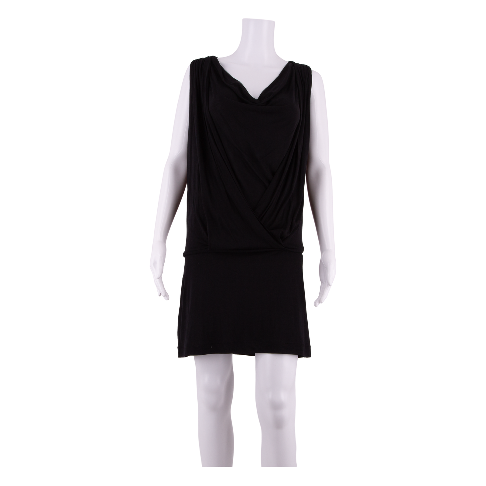 MASSIMO DUTTI Womens Shift Dress Black Sleeveless Knee Length S Refurbished - N/A refurbished available on Cerqular