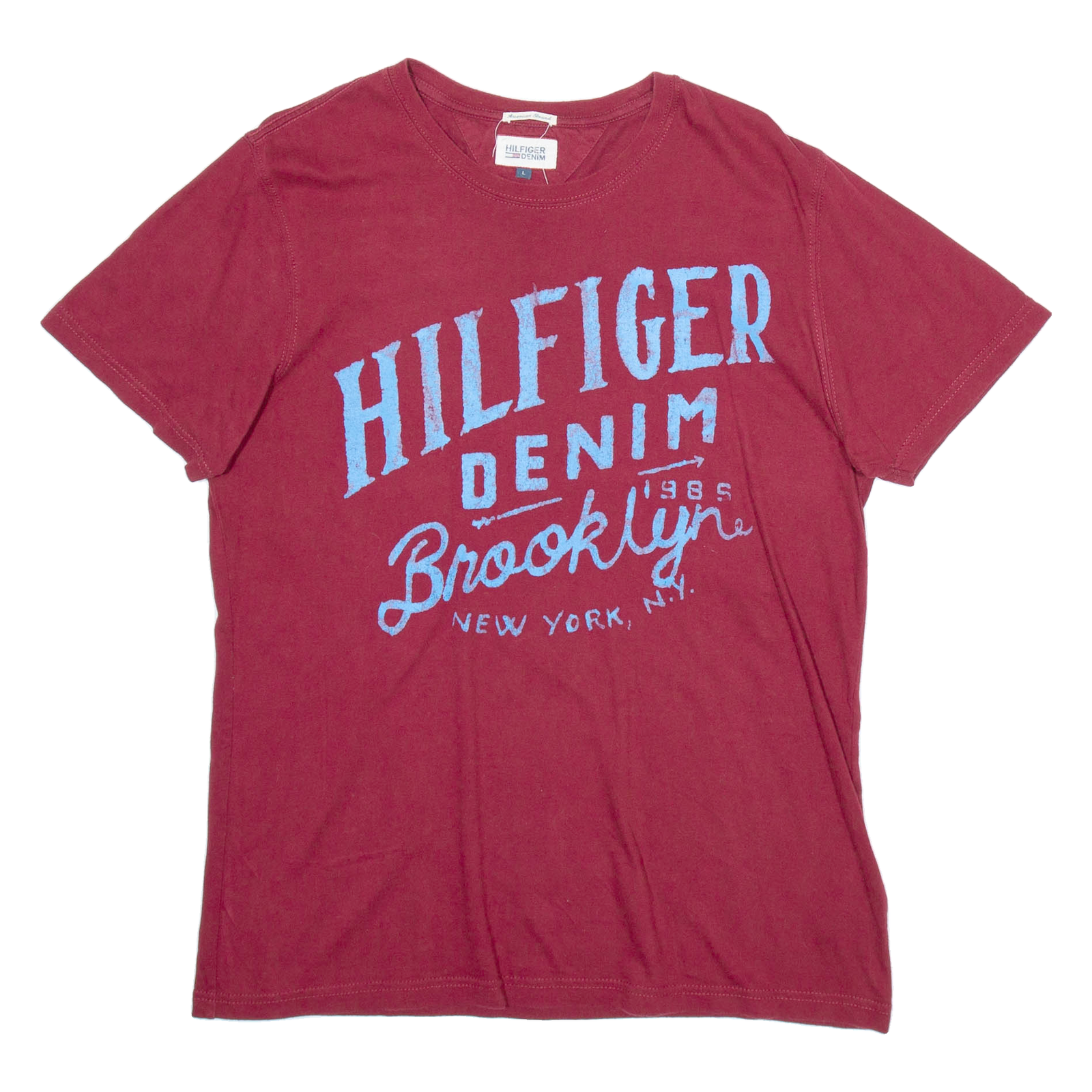 TOMMY HILFIGER Mens T-Shirt Red L Refurbished - N/A refurbished available on Cerqular