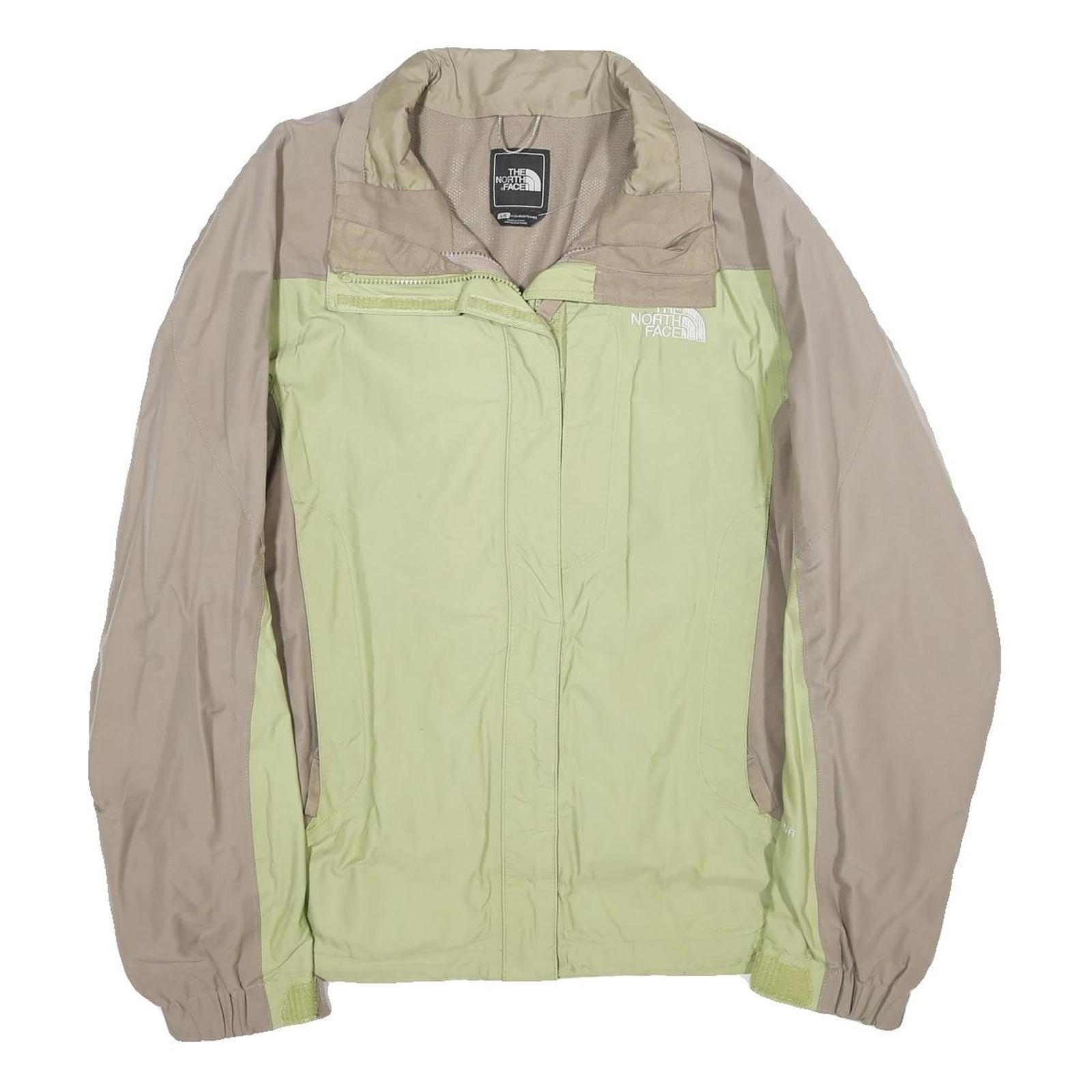 THE NORTH FACE Womens Beige & Green Outdoor Jacket L Nylon Windbreaker Zip Refurbished - N/A refurbished available on Cerqular