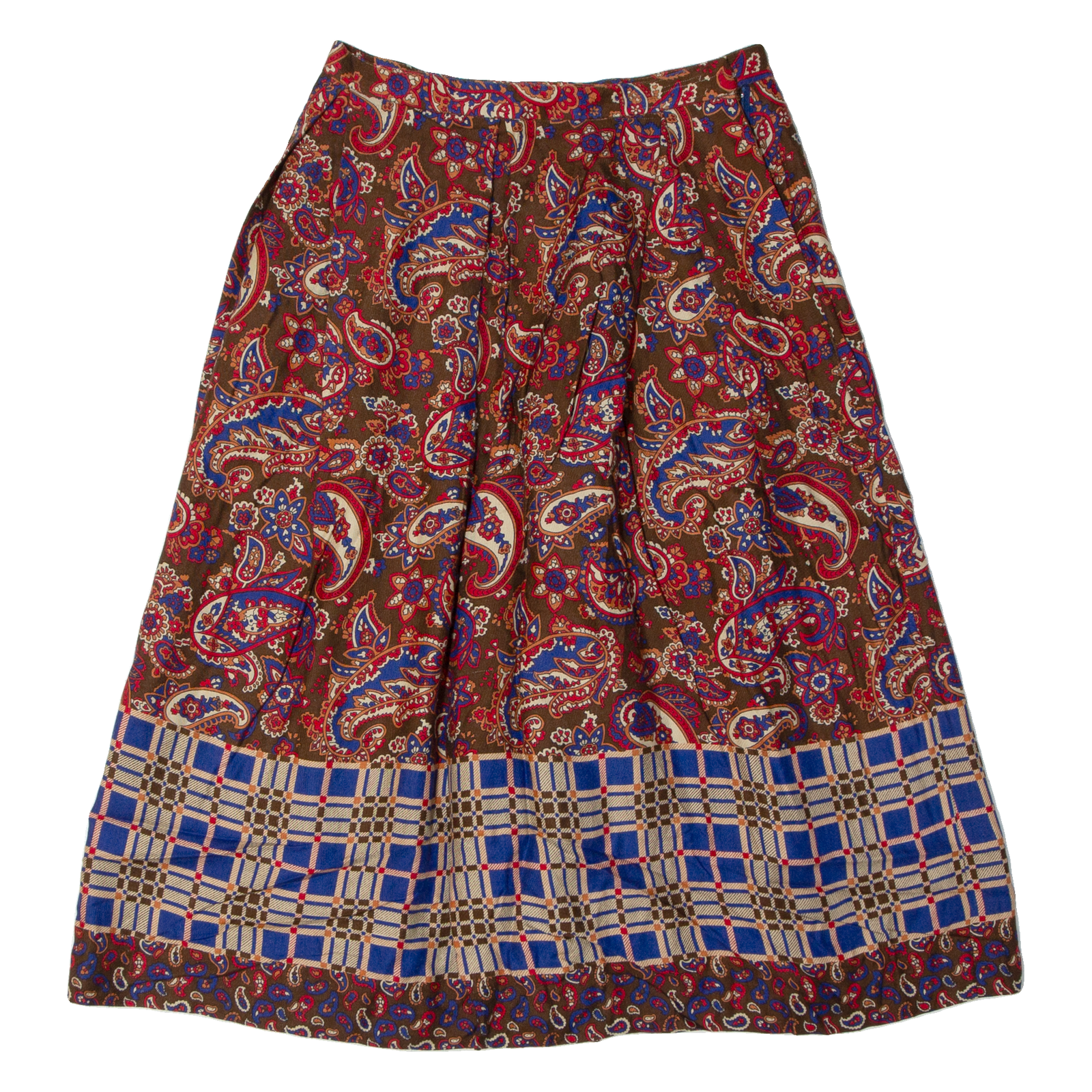JONES NEW YORK Womens A-Line Skirt Brown Midi Paisley S Refurbished - N/A refurbished available on Cerqular