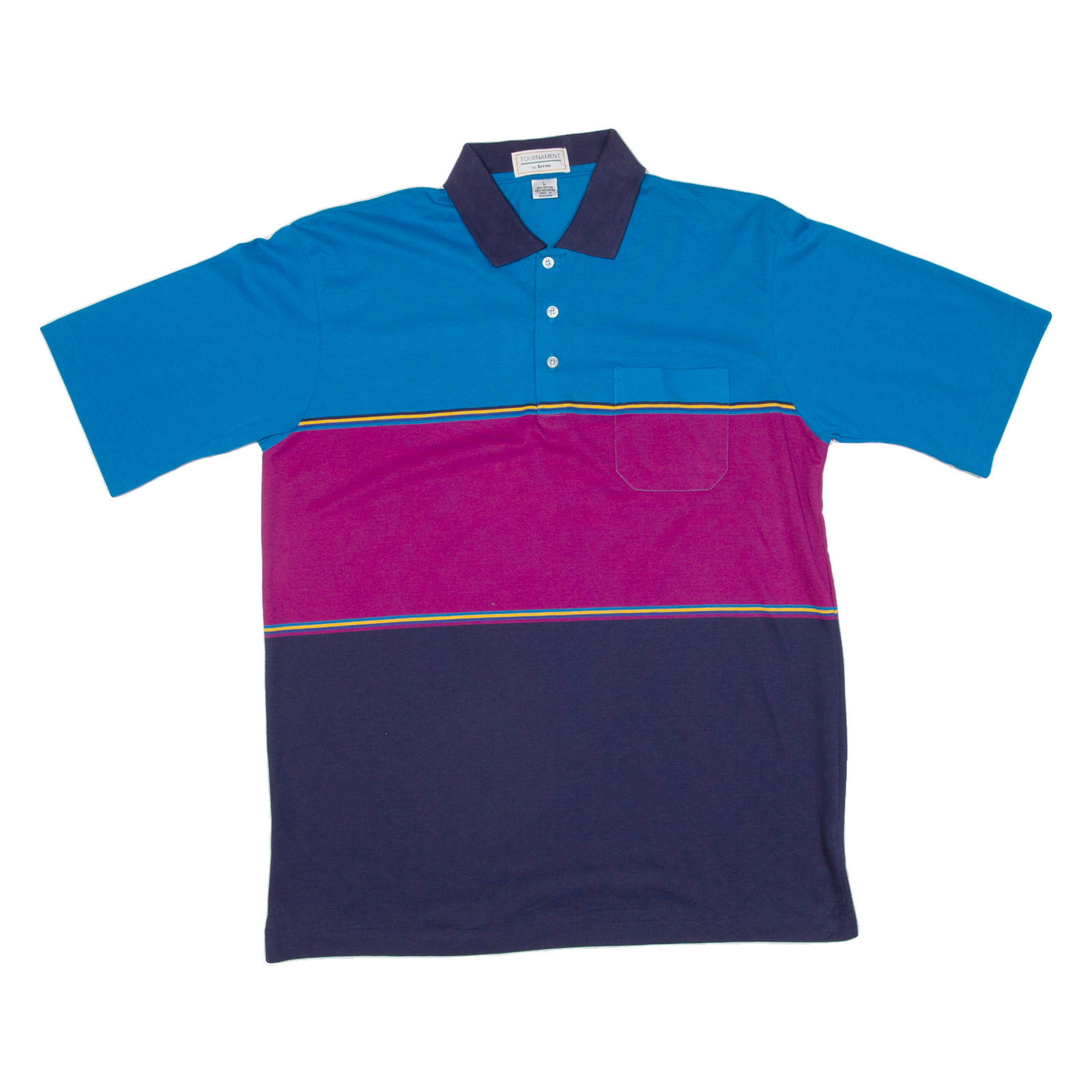 TOURNAMENT Mens Polo Shirt Blue L Refurbished - N/A refurbished available on Cerqular