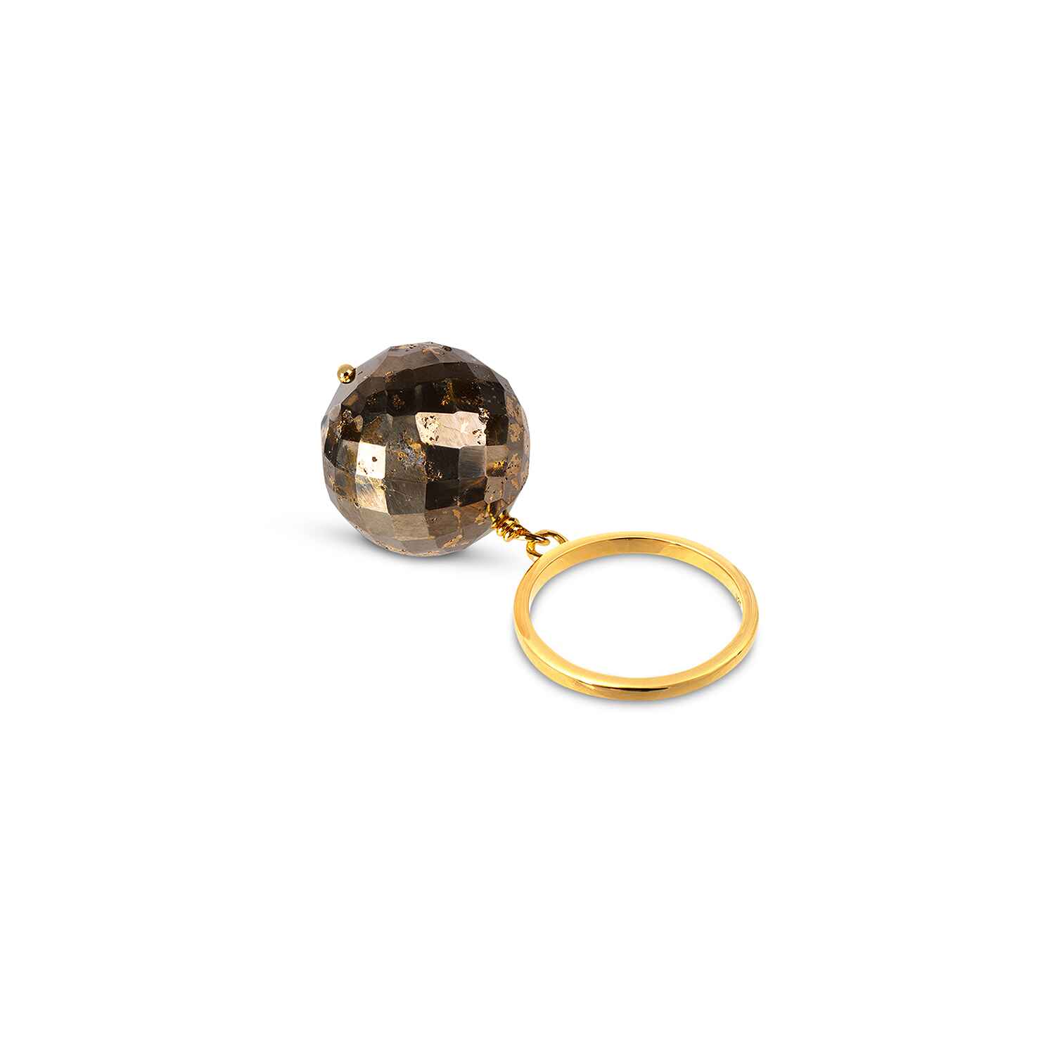 Bubble Pyrite Gold Ring (size adjustable) Refurbished - Amadeus (This could refer to multiple things, such as the 1 refurbished available on Cerqular