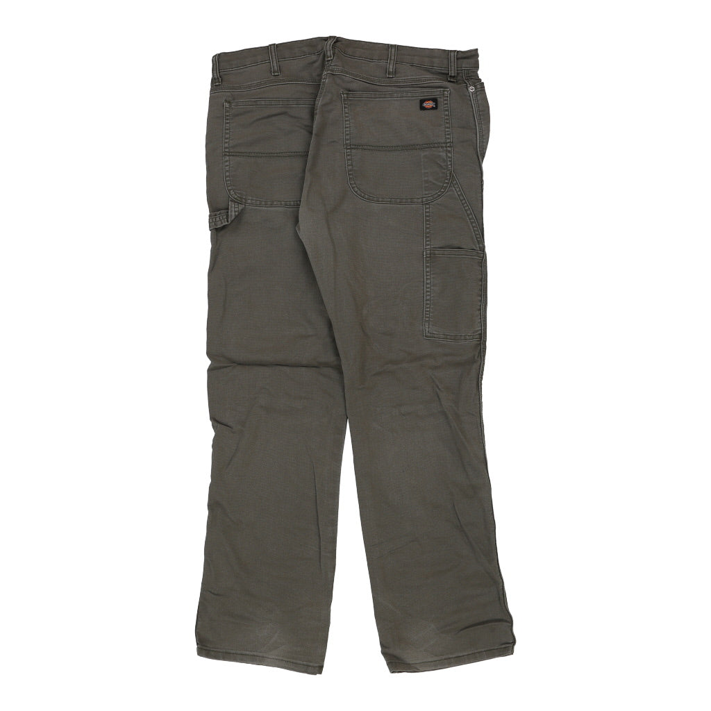 Dickies Carpenter Trousers - 36W 32L Khaki Cotton Blend Refurbished - Thrifted (note: this is a term often used to describe second- refurbished available on Cerqular