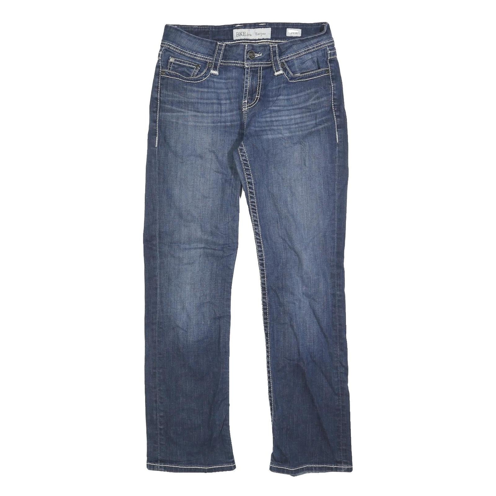 BKE DENIM Womens Blue Regular Straight Denim Medium Wash W29 L30 Stylish Comfort Refurbished - N/A refurbished available on Cerqular