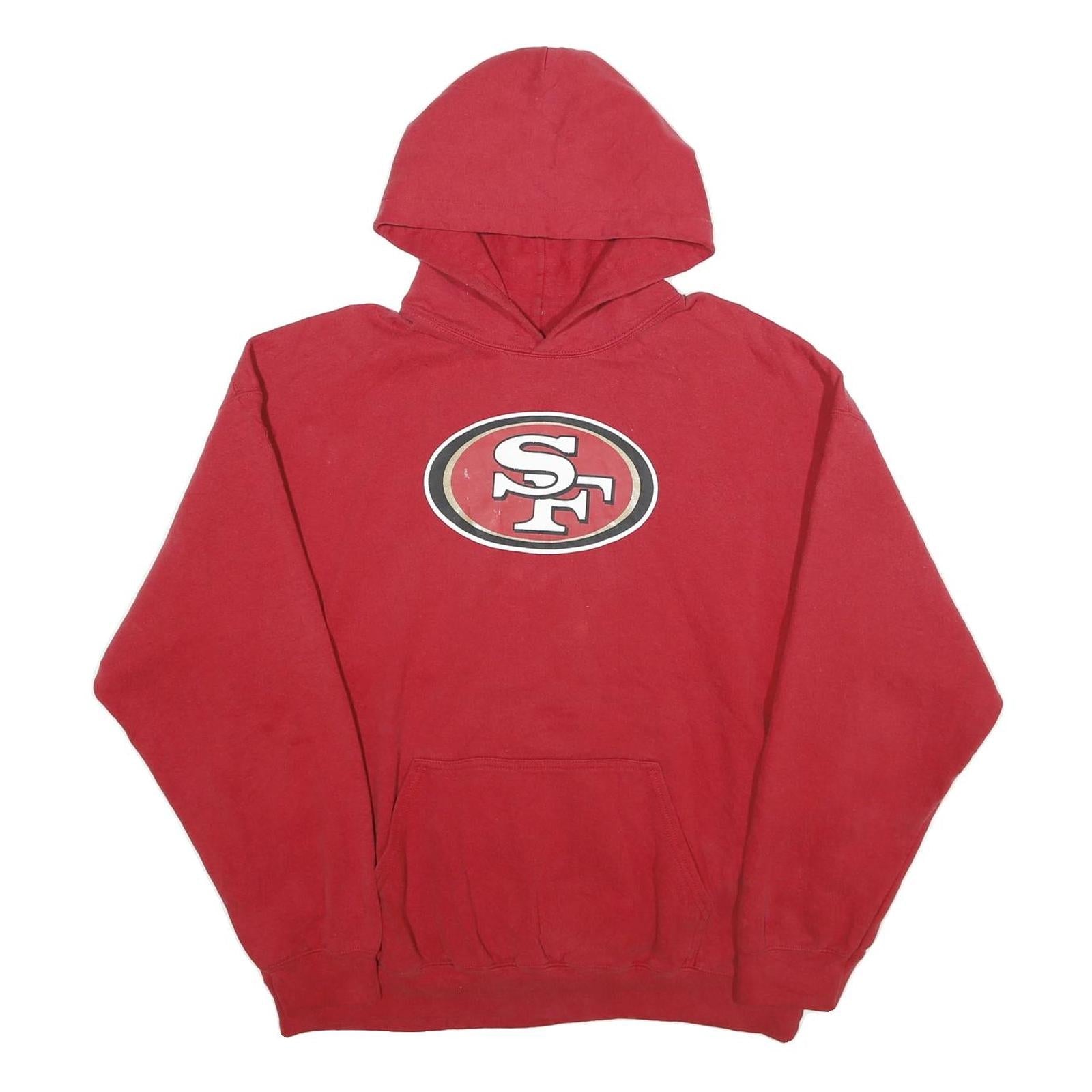 NFL Mens Red San Francisco 49ers Pullover Hoodie XL Cotton Blend Refurbished - N/A refurbished available on Cerqular