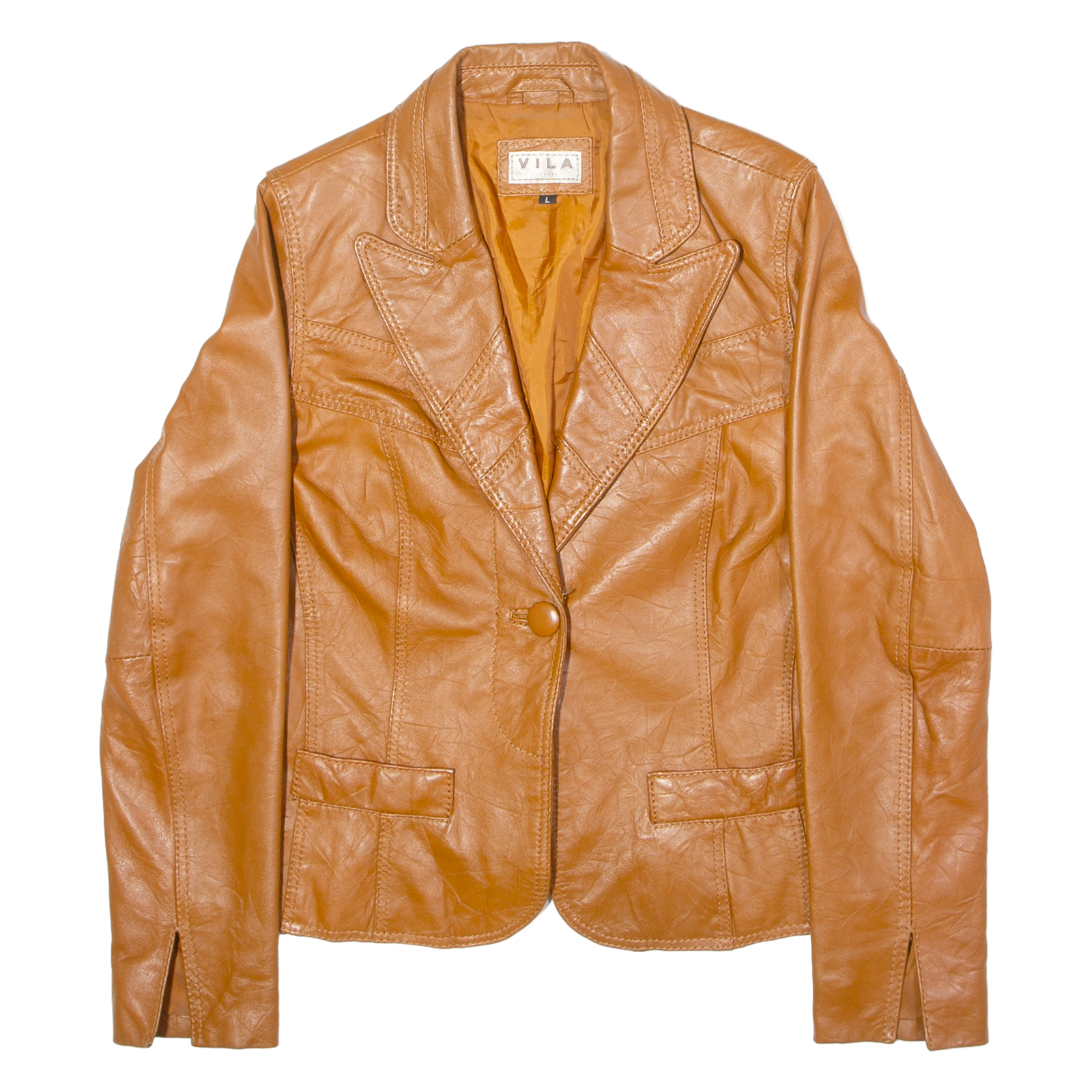 Buy VILA Womens Blazer Jacket Brown Leather L Refurbished - $35.87 VILA Womens Blazer Jacket Brown Leather L Refurbished - N/A refurbished available on Cerqular