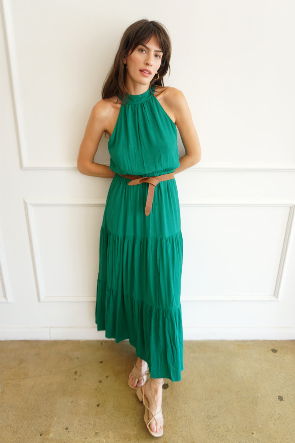 Gia Maxi Dress In Emerald Green | Size: XXL Refurbished - N/A (Paneros is not a known clothing brand. It is possible refurbished available on Cerqular
