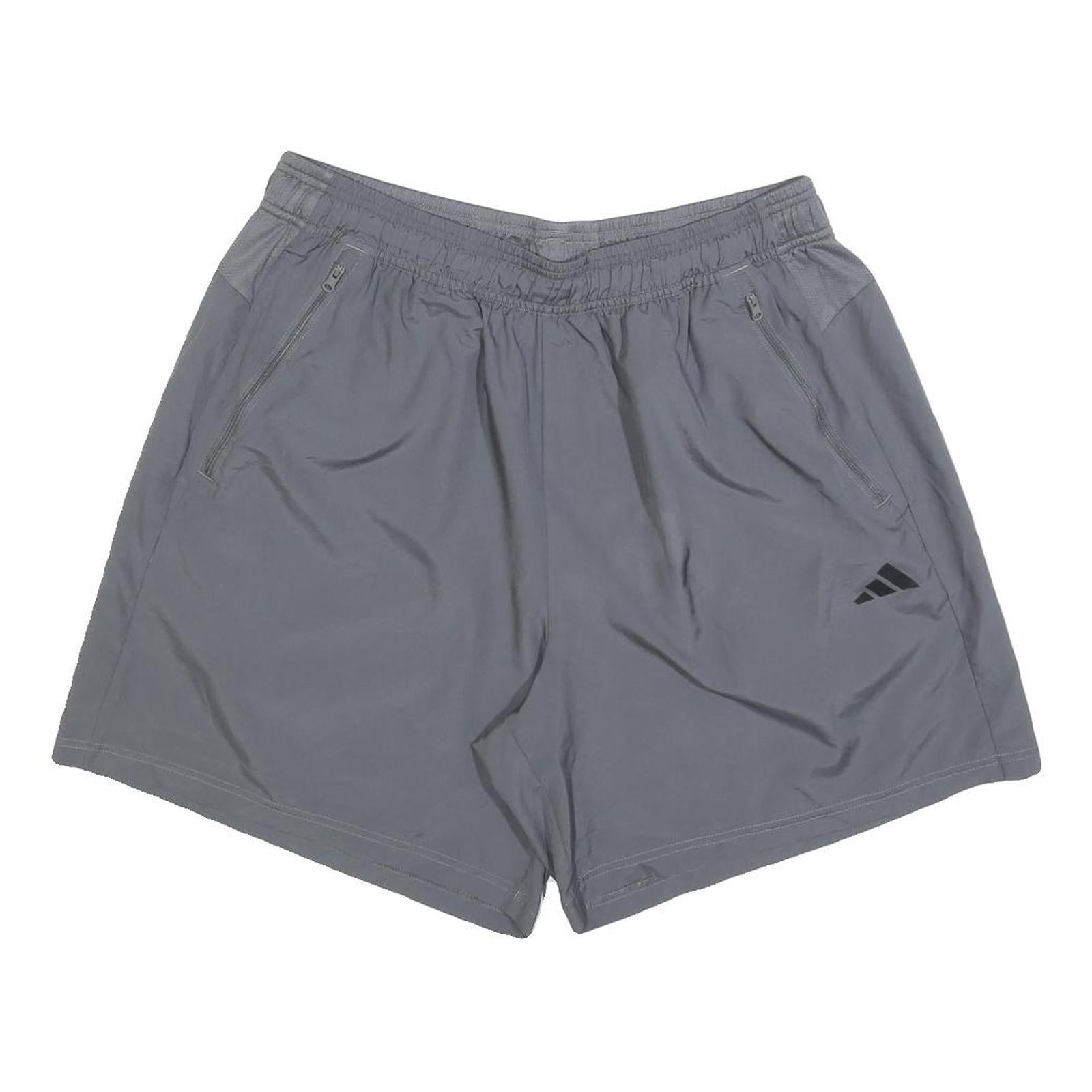 ADIDAS Mens Grey Sports Shorts XL W32 Lightweight Polyester Athletic Refurbished - N/A refurbished available on Cerqular