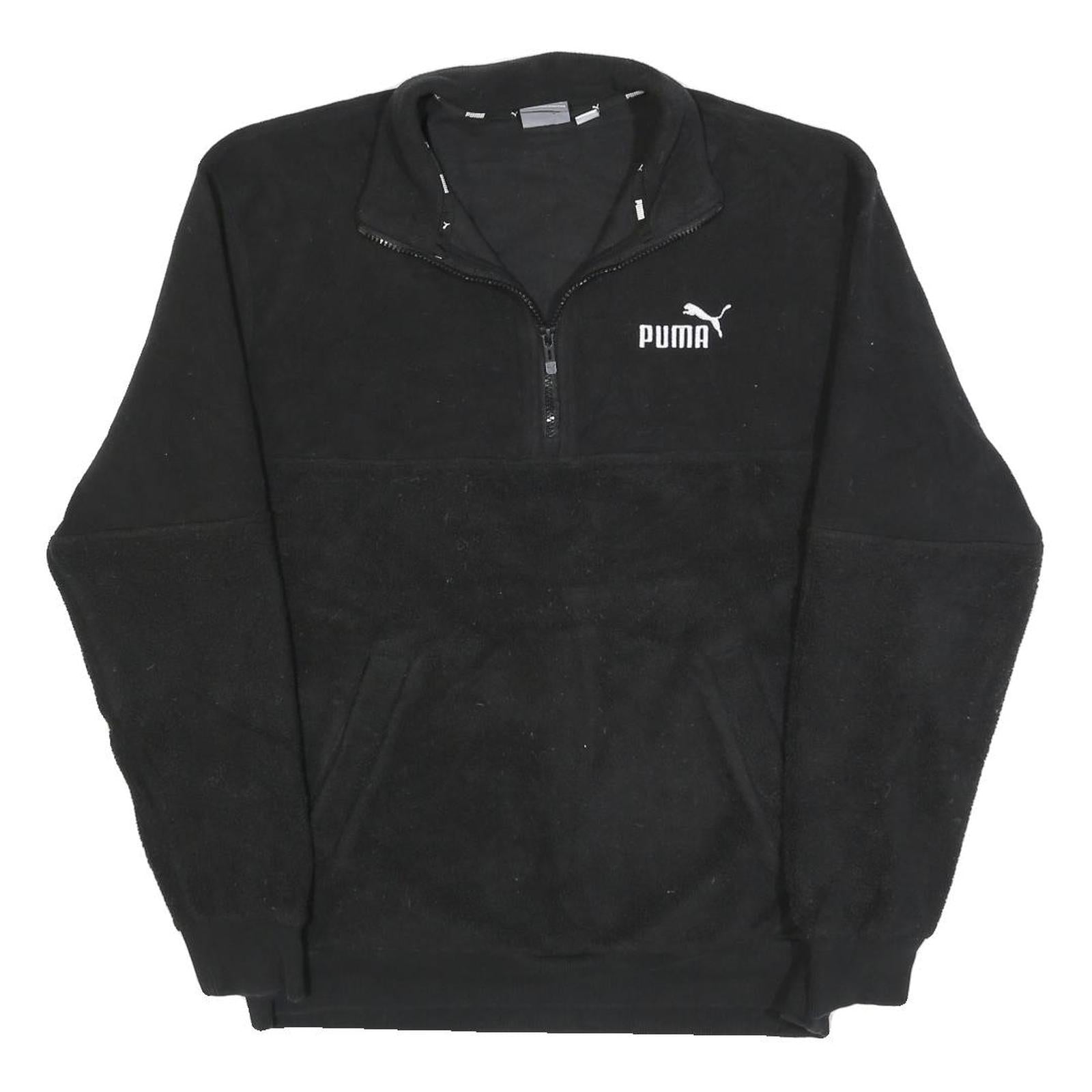 PUMA Mens Black Plain Pullover Polyester Jumper M Sportswear Lightweight Refurbished - N/A refurbished available on Cerqular