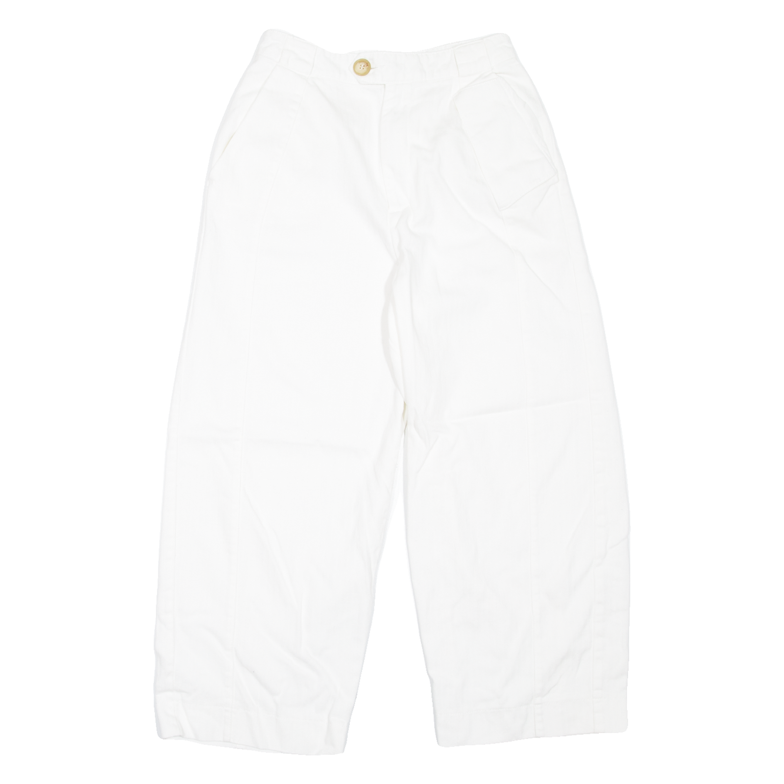 BENETTON Womens Trousers White Relaxed Tapered W24 L22 Refurbished - N/A refurbished available on Cerqular