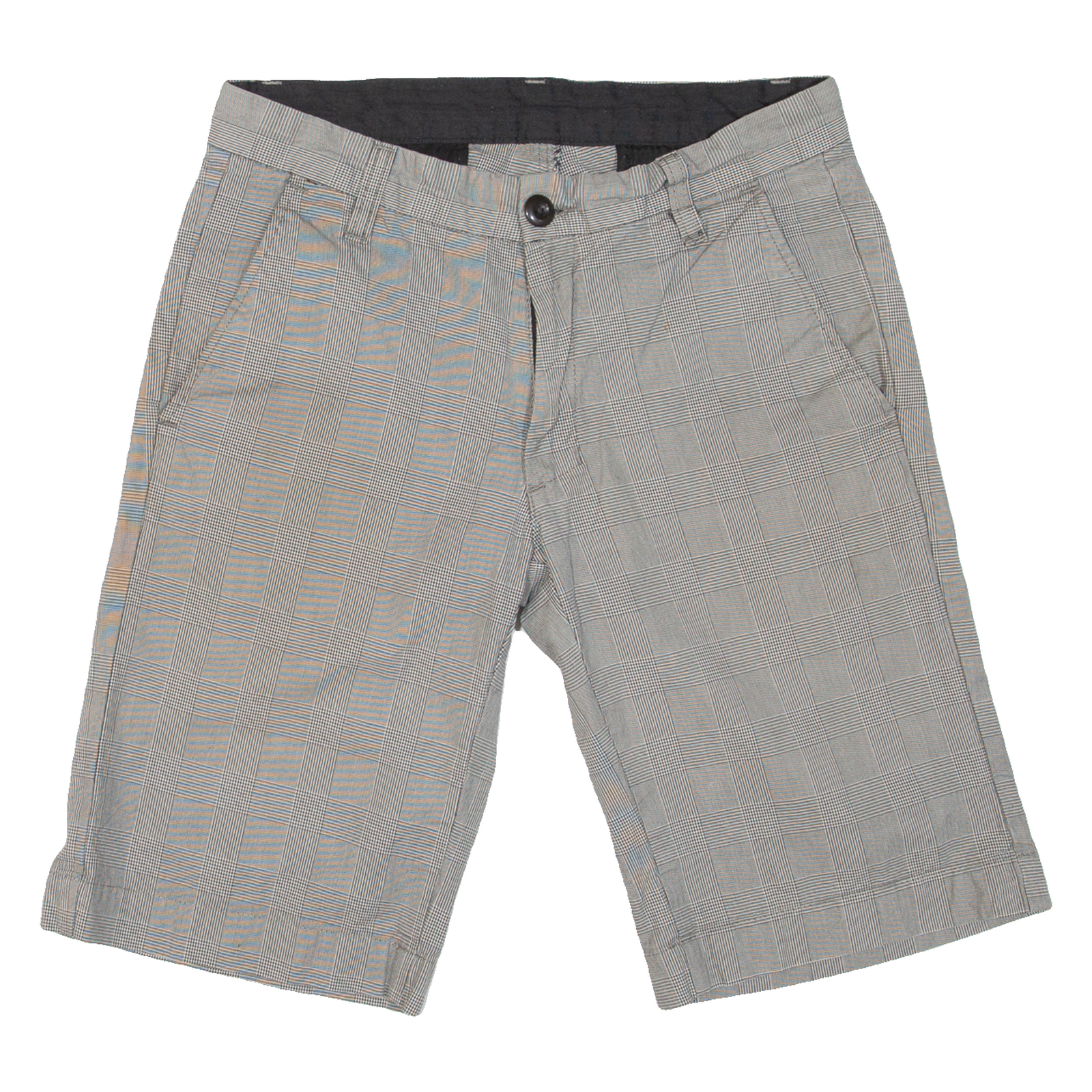 CARHARTT Bermuda Mens Chino Shorts Grey Classic Check M W30 Refurbished - N/A refurbished available on Cerqular