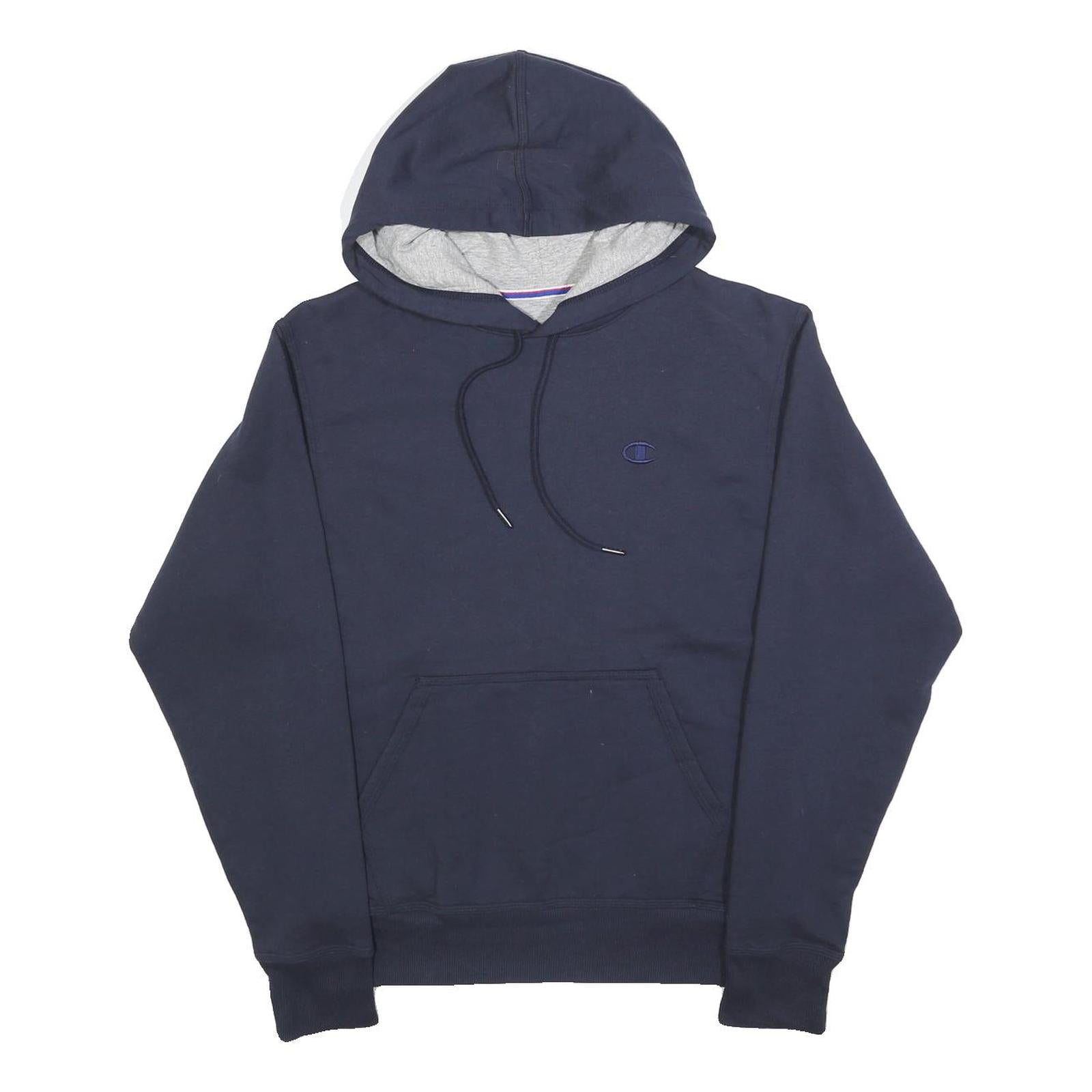 CHAMPION Mens Navy Blue Hoodie S Cotton Blend Pullover Casual Sportswear Refurbished - N/A refurbished available on Cerqular