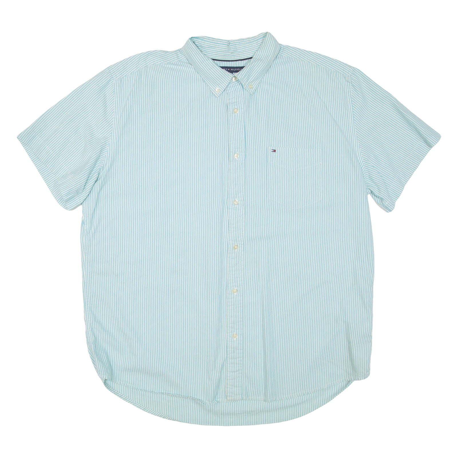 TOMMY HILFIGER Mens Shirt Blue Striped XL Refurbished - N/A refurbished available on Cerqular